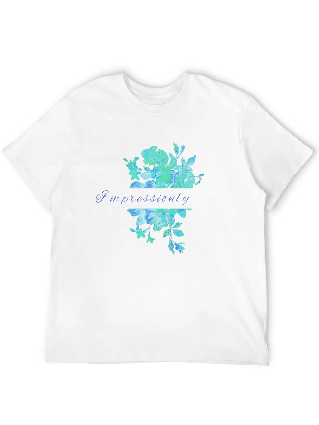 Impressiounly Floral Graphic Black T-Shirt