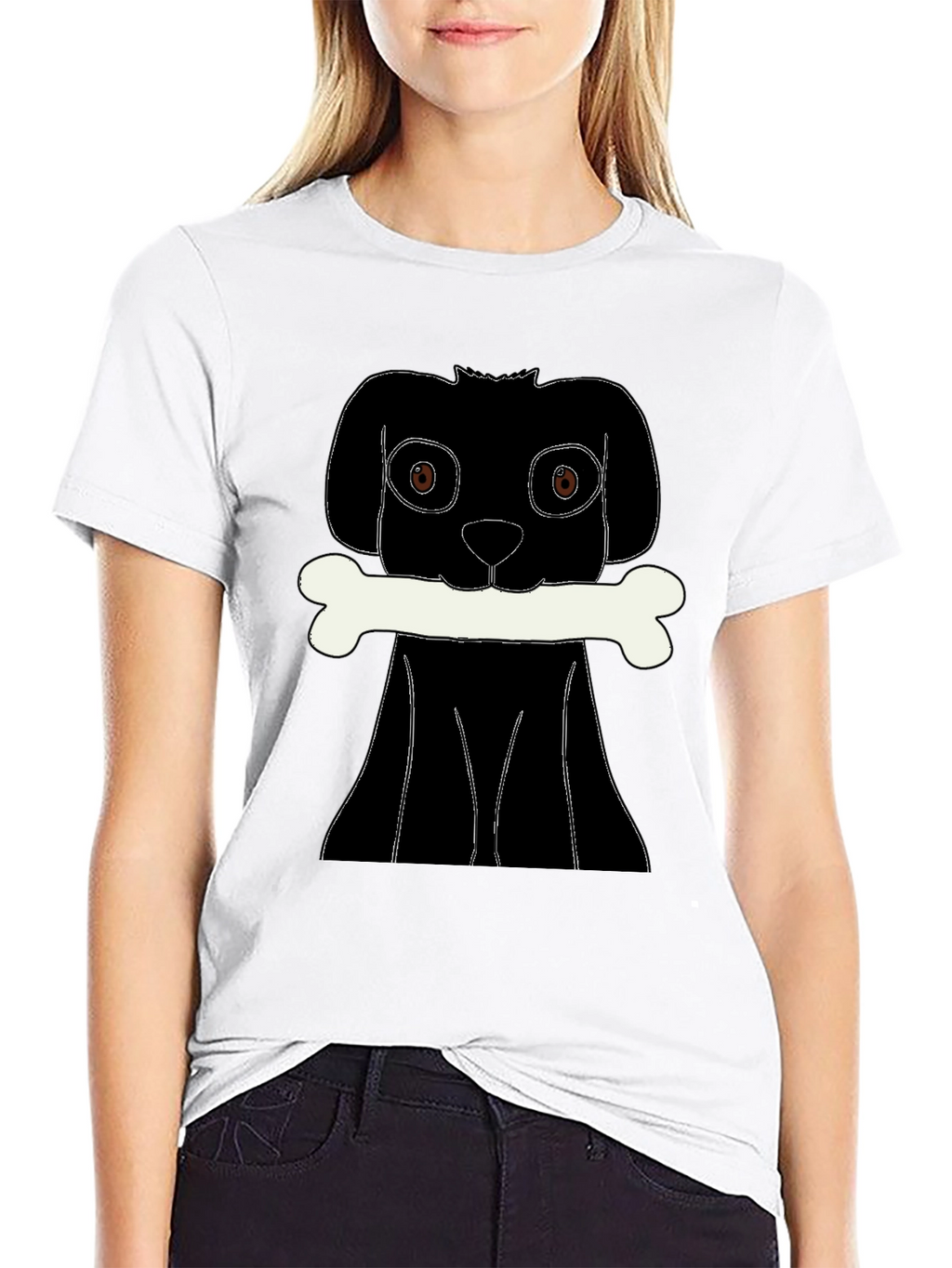 Dog Bone T-Shirt - Black Graphic Tee