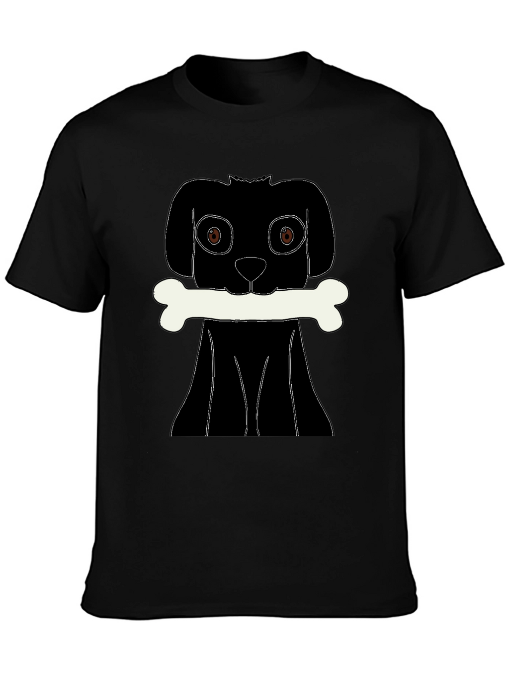 Dog Bone T-Shirt - Black Graphic Tee