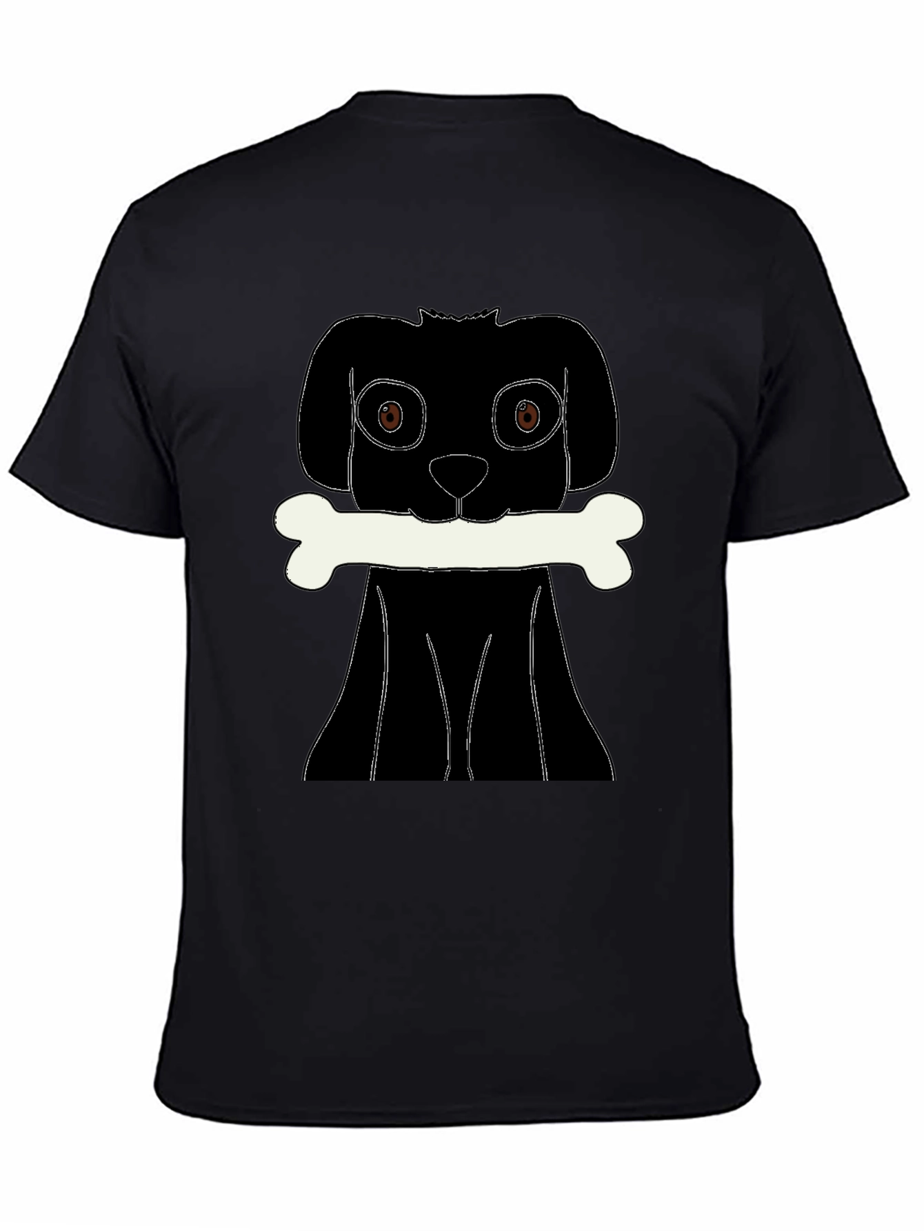 Dog Bone T-Shirt - Black Graphic Tee