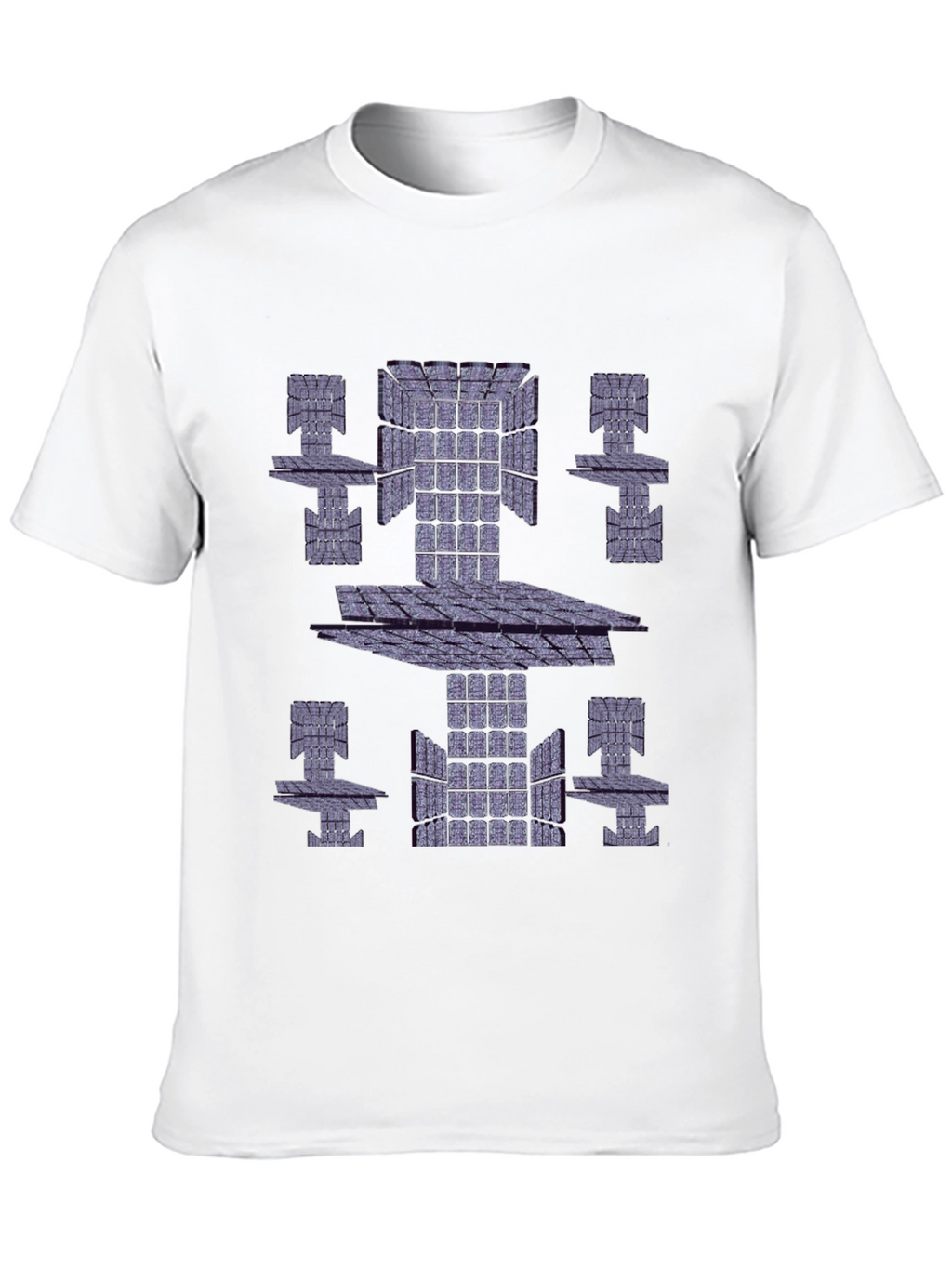 Abstract Geometric Print Black T-Shirt