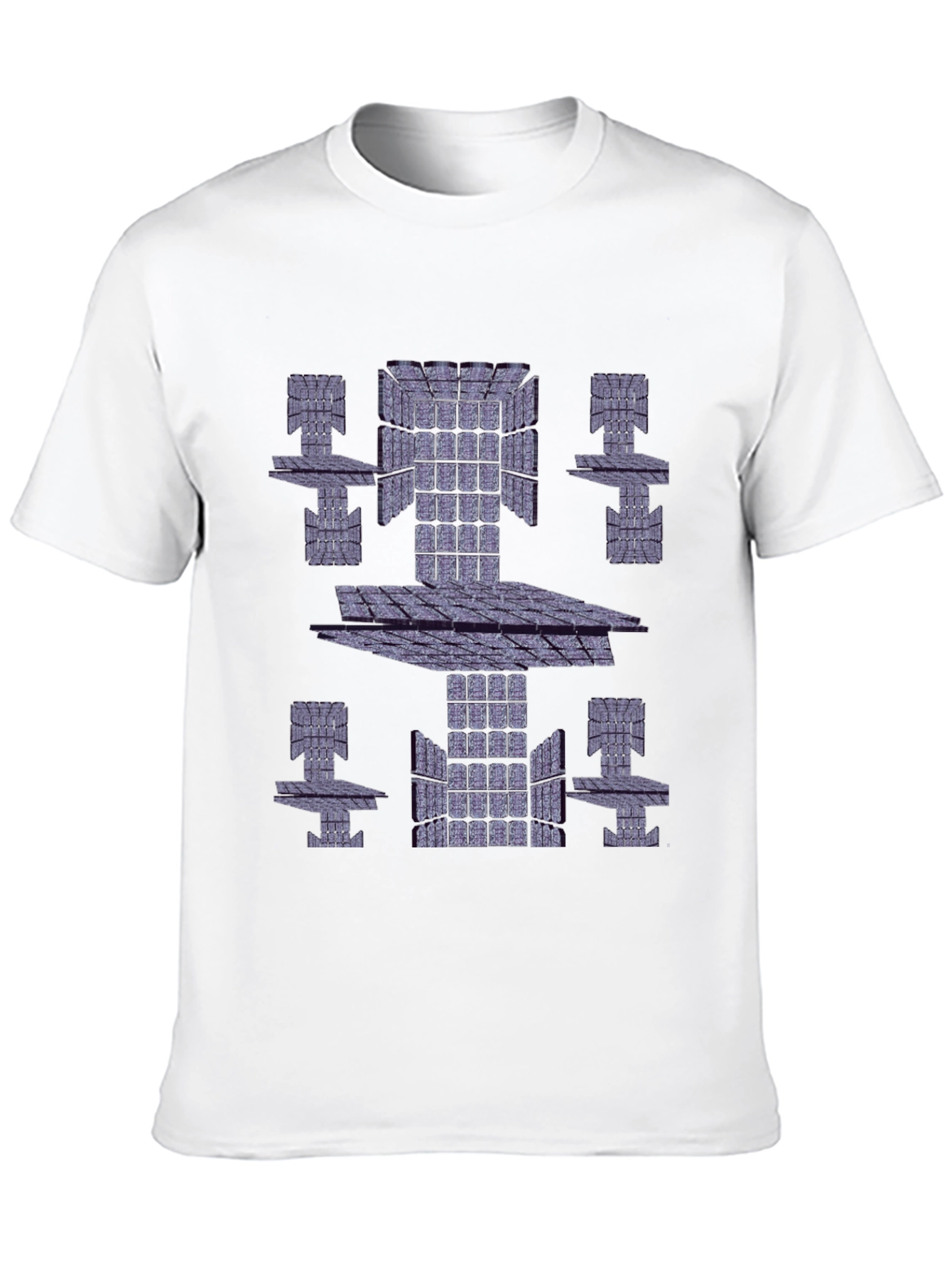 Abstract Geometric Print Black T-Shirt