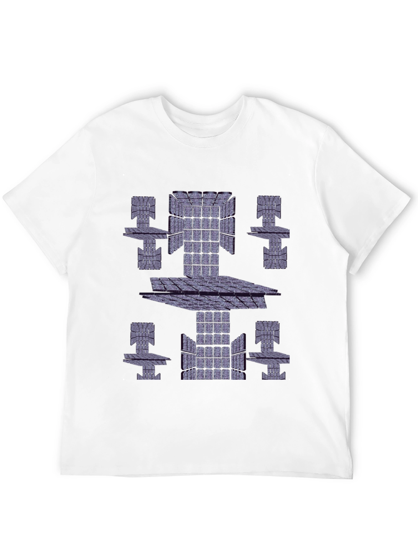 Abstract Geometric Print Black T-Shirt