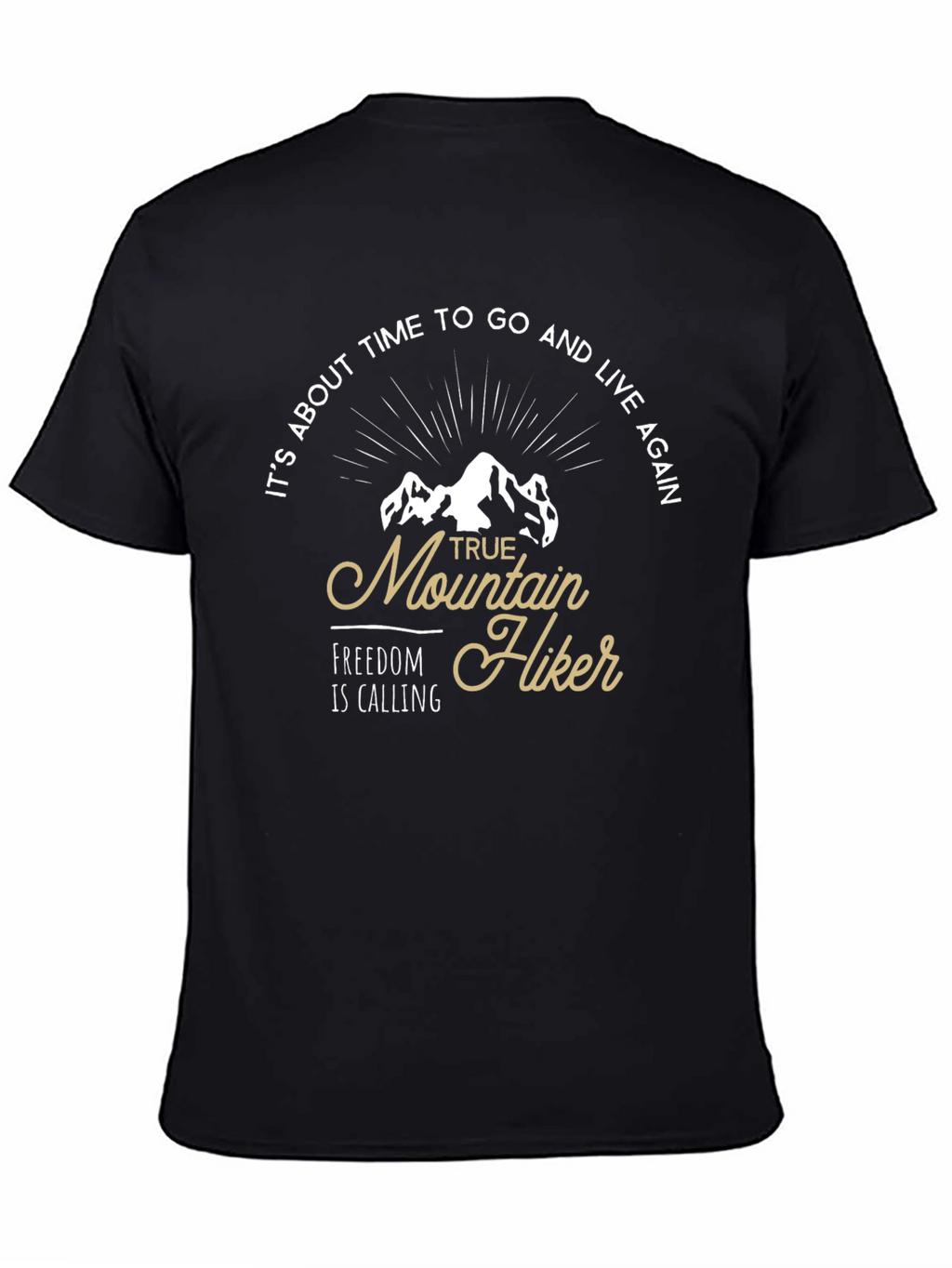Mountain Hiker Black T-Shirt - Adventure Ready