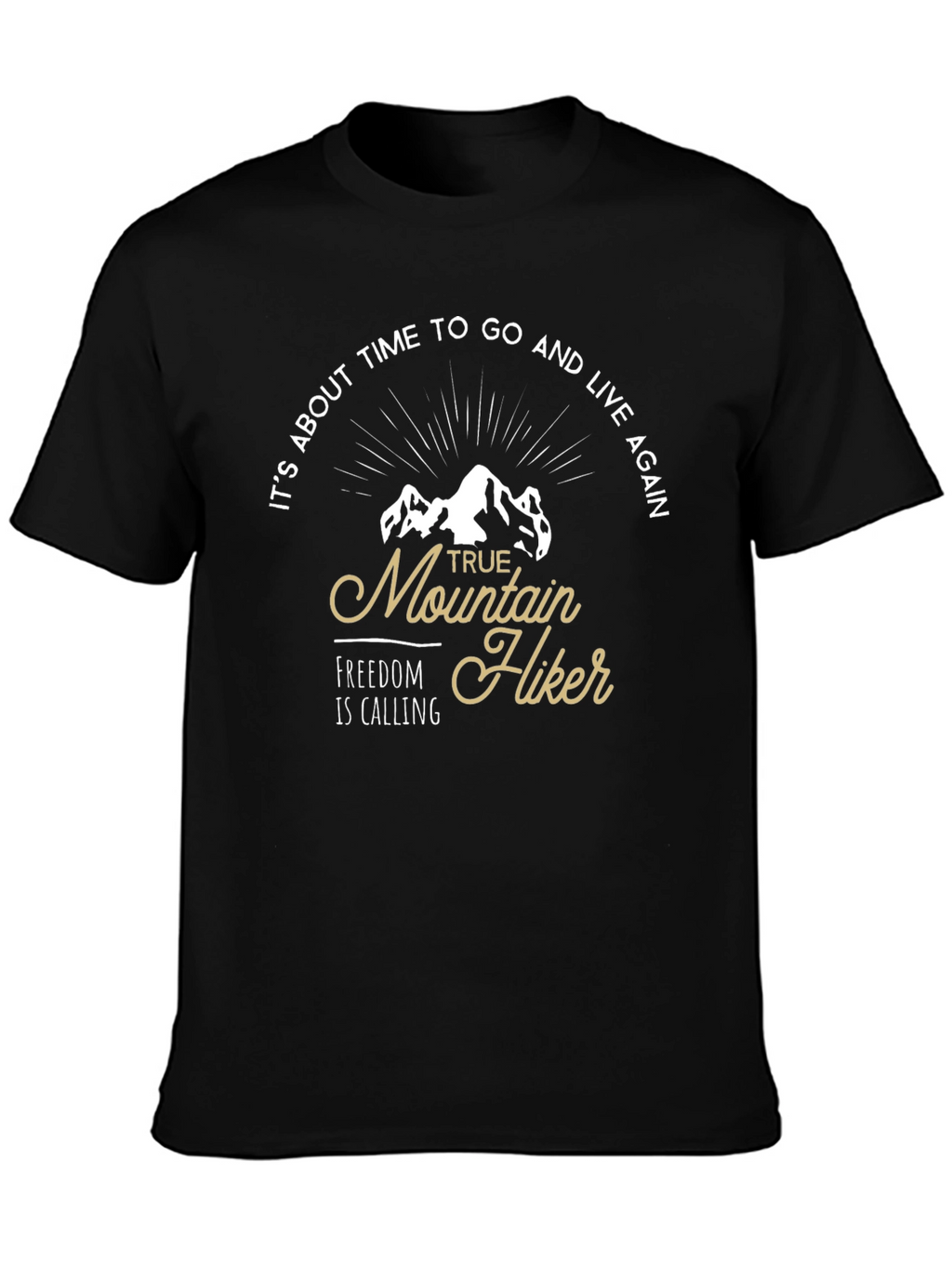Mountain Hiker Black T-Shirt - Adventure Ready