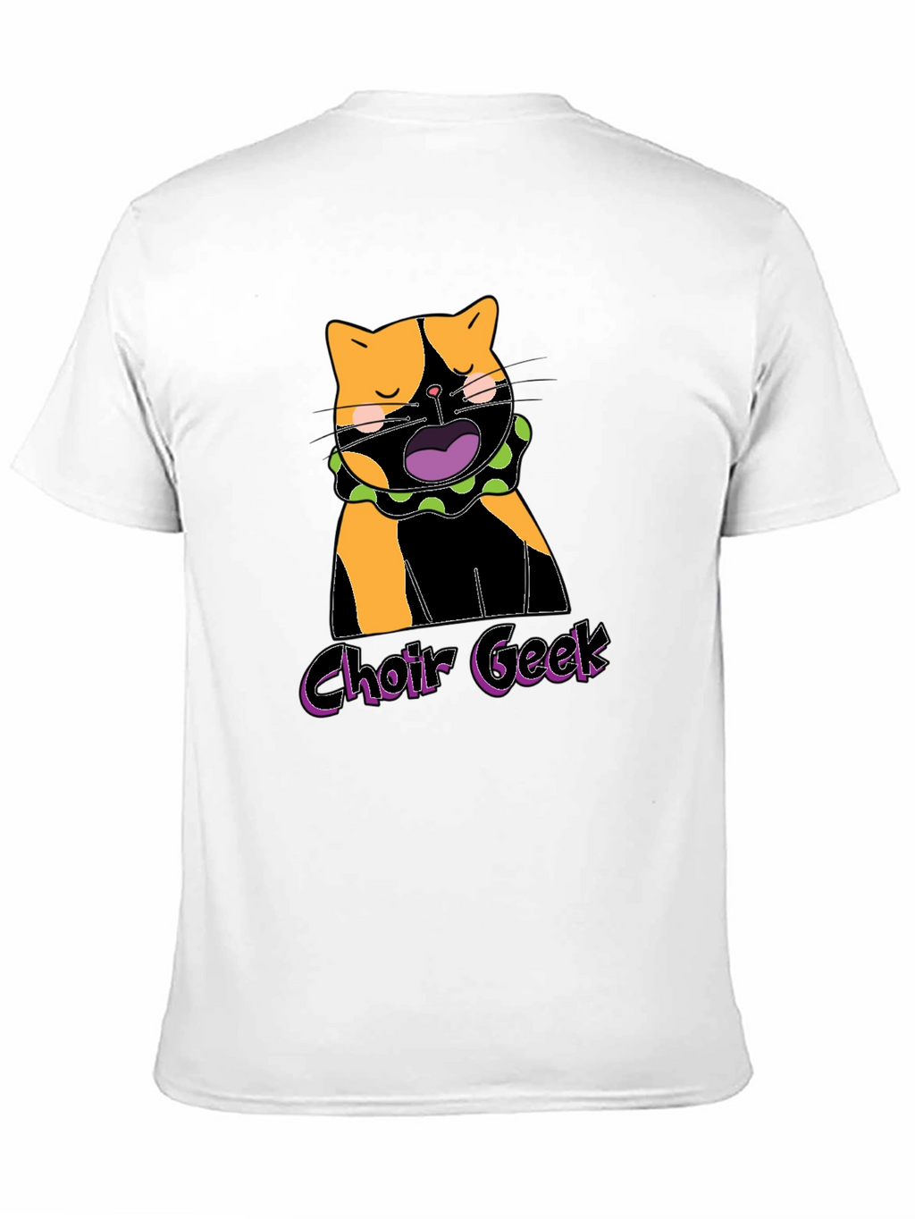 Choir Geek Cat Graphic Tee - Black Cotton T-Shirt