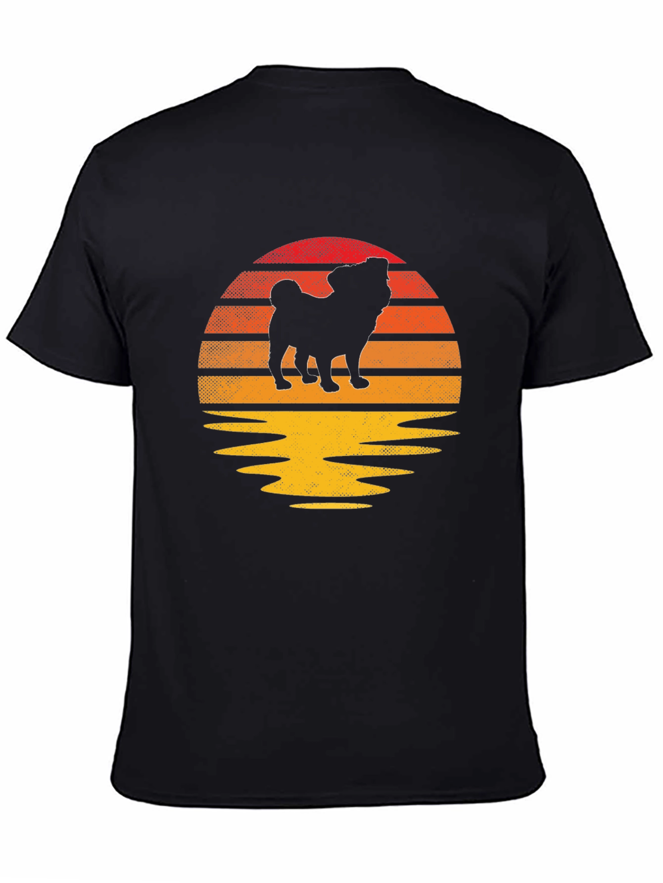 Pug Sunset Graphic Tee - Retro Dog Lover Shirt