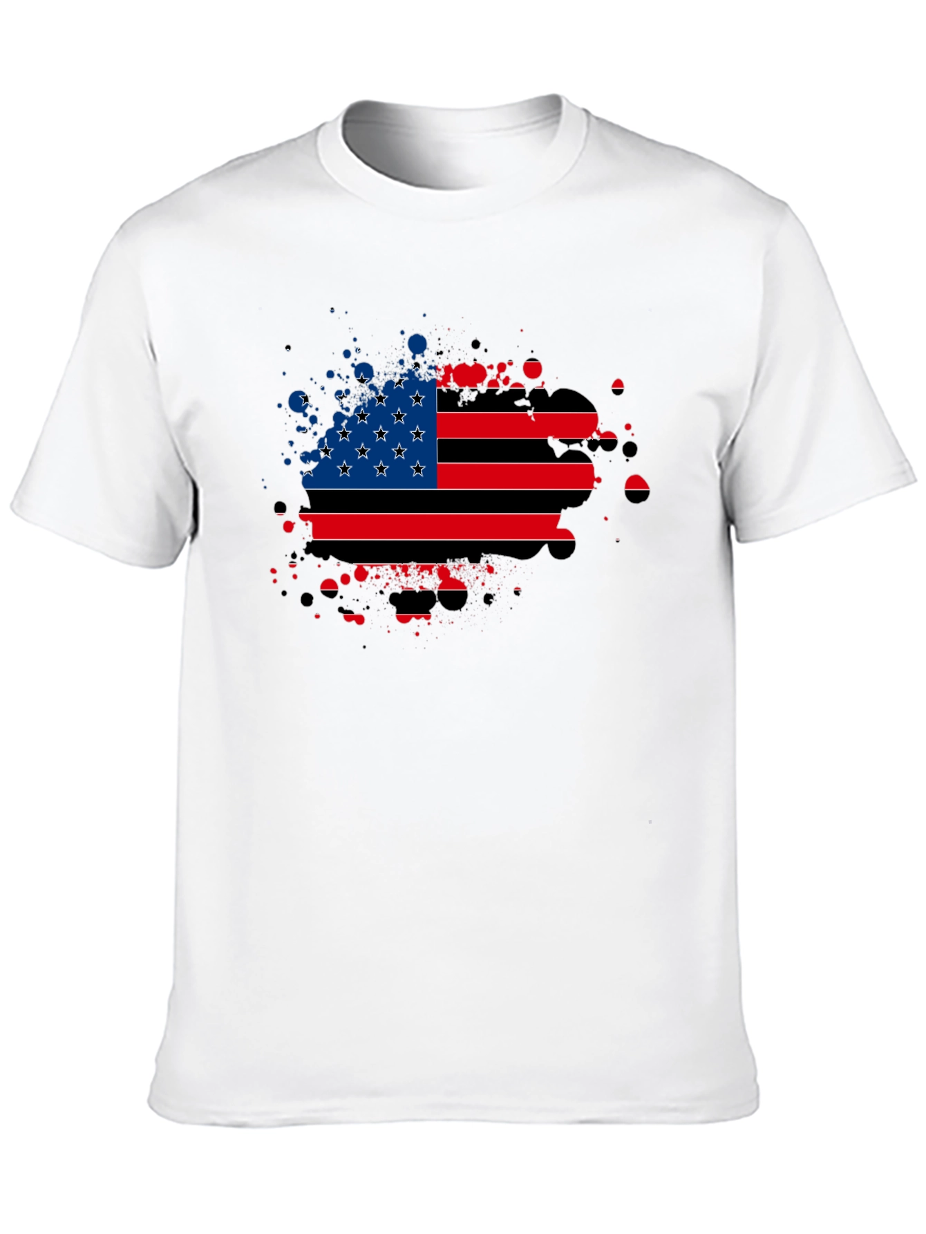American Flag Splatter Graphic Tee