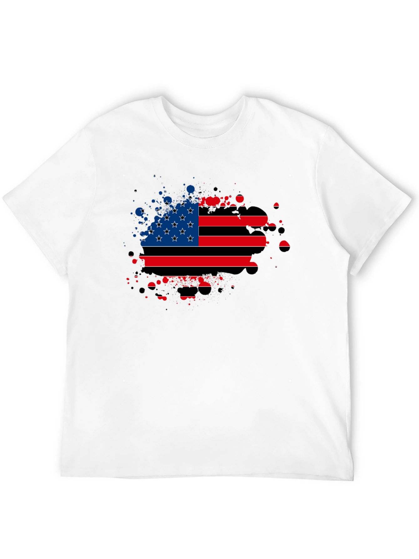 American Flag Splatter Graphic Tee