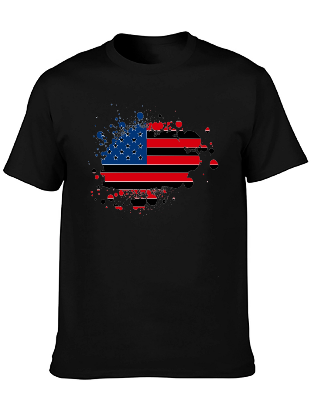 American Flag Splatter Graphic Tee
