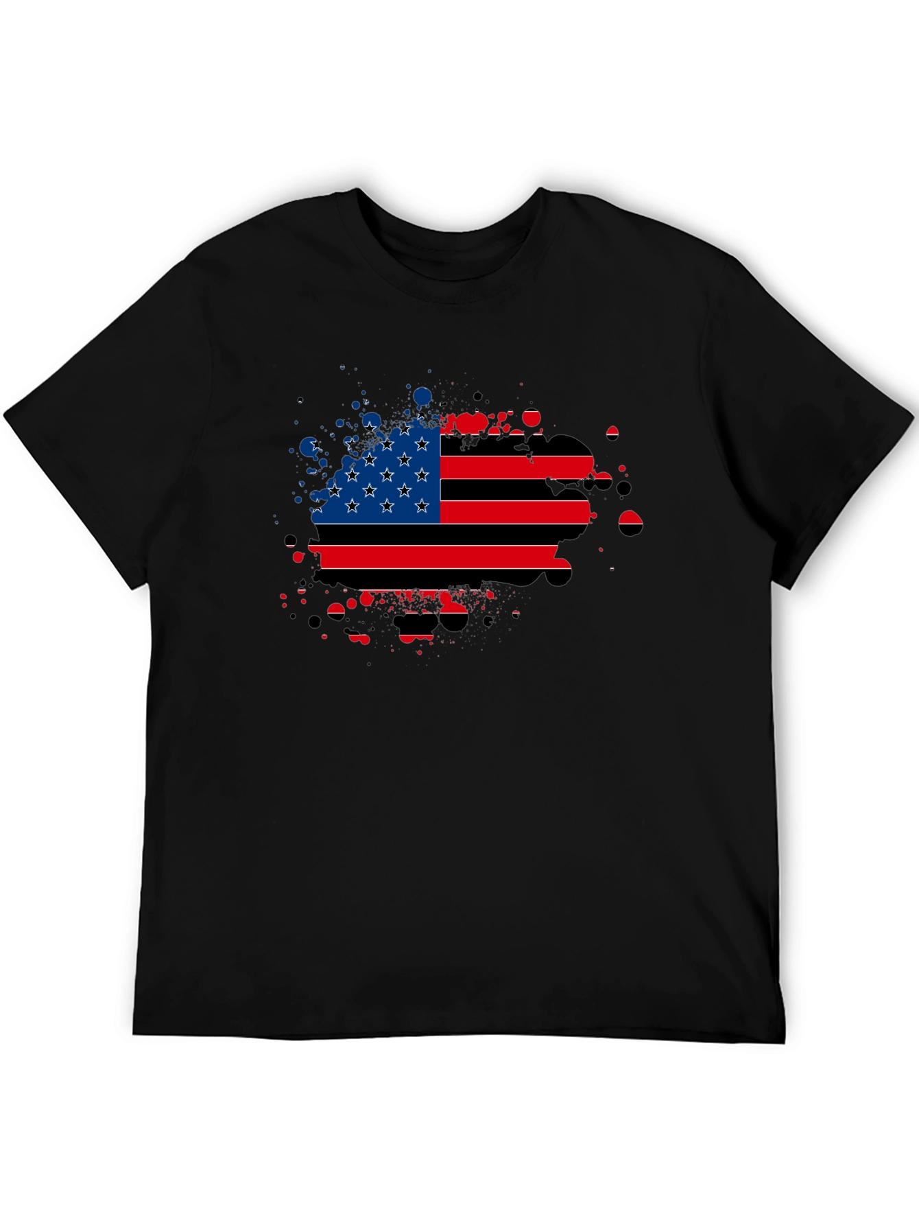 American Flag Splatter Graphic Tee