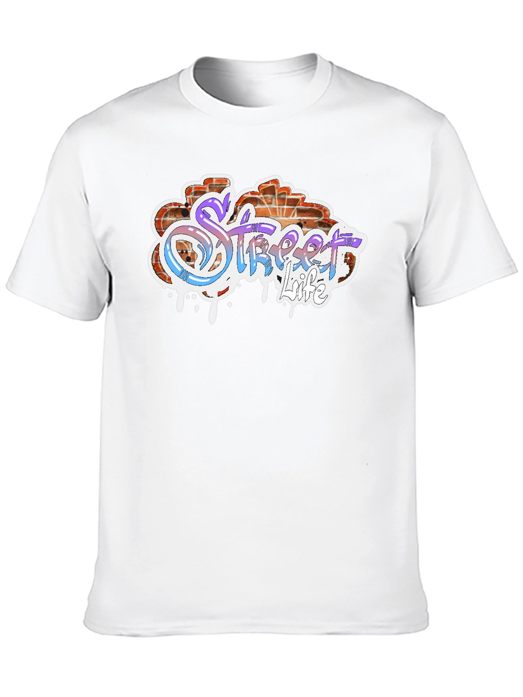 Street Life Graffiti Style Black T-Shirt