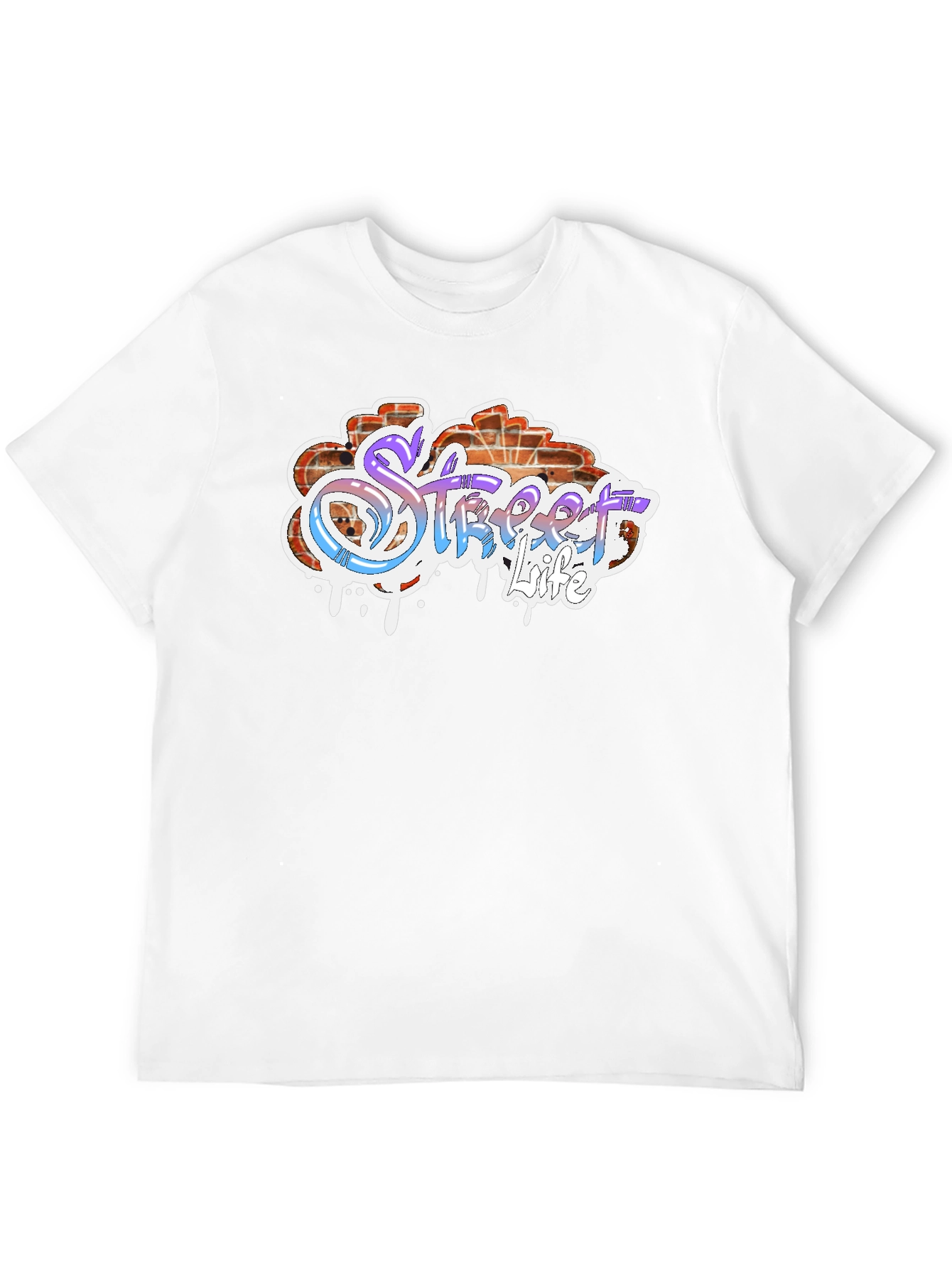 Street Life Graffiti Style Black T-Shirt