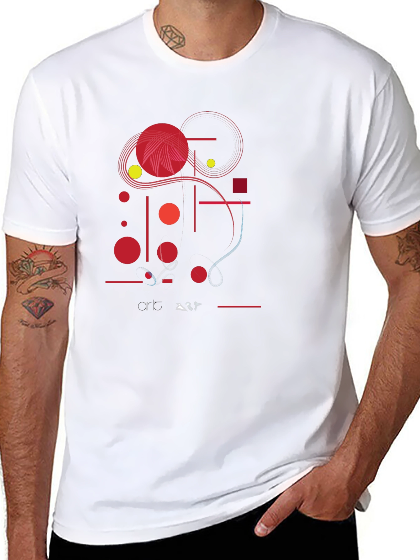 Abstract Graphic Print Black Casual T-Shirt