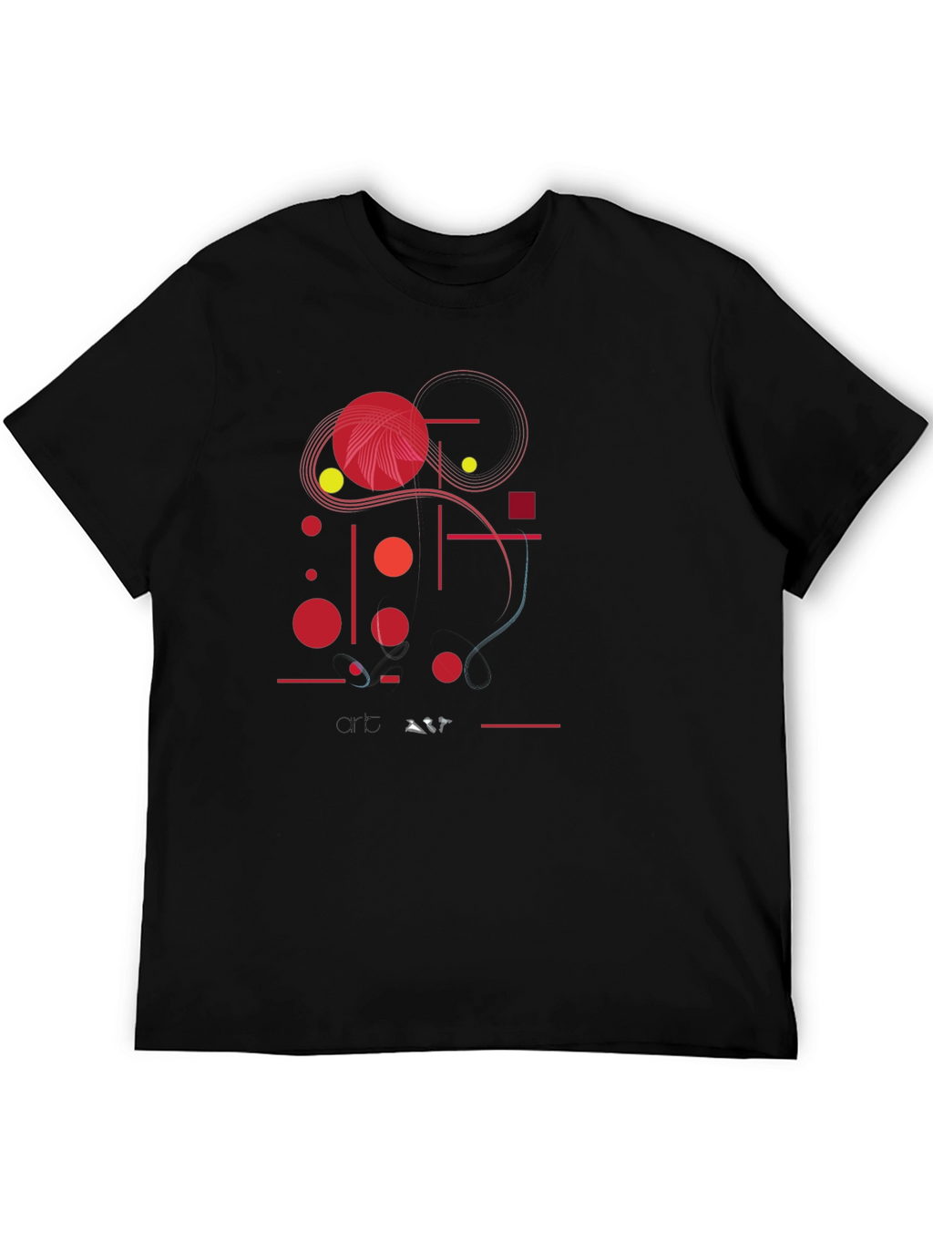Abstract Graphic Print Black Casual T-Shirt