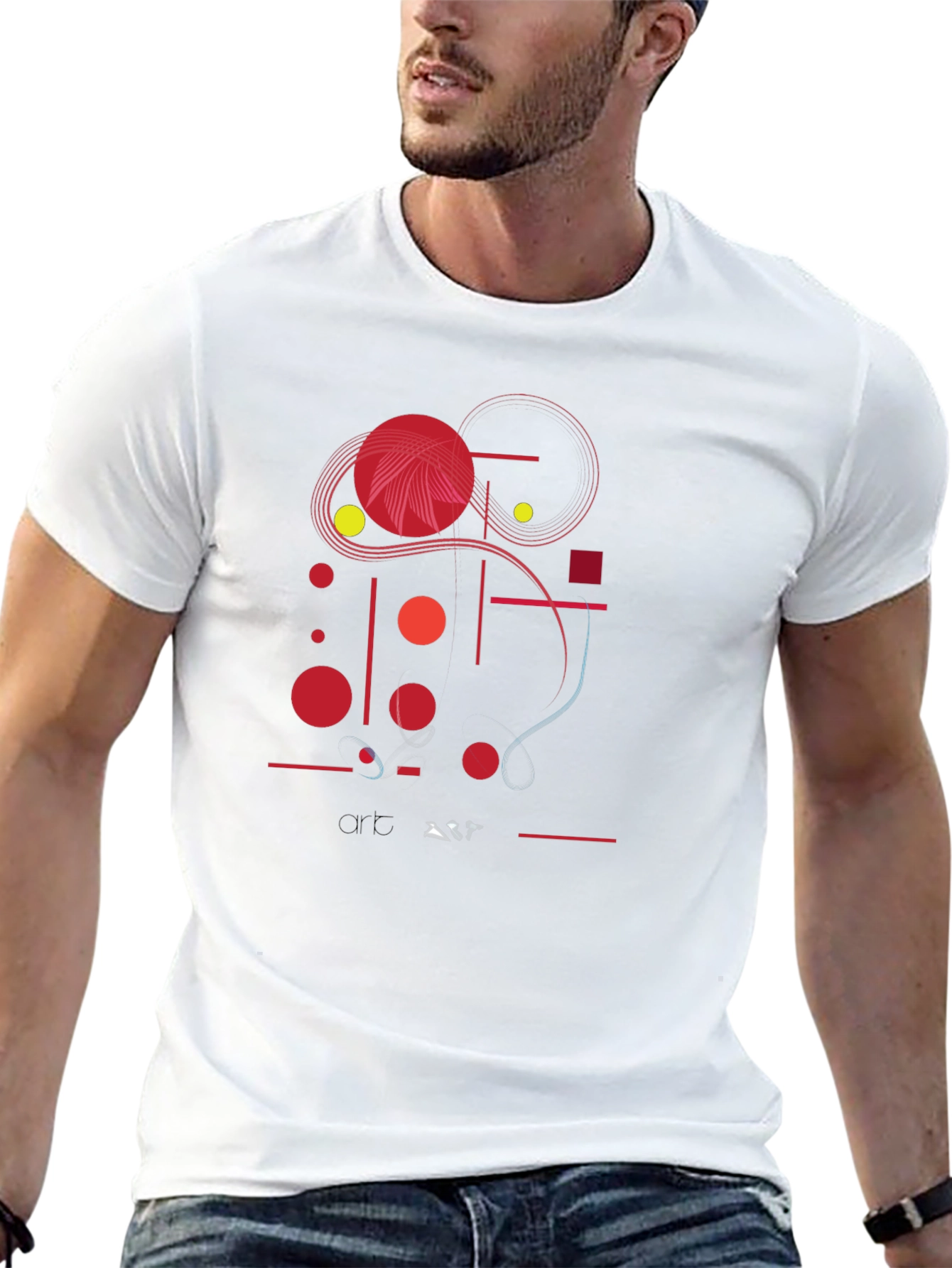 Abstract Graphic Print Black Casual T-Shirt
