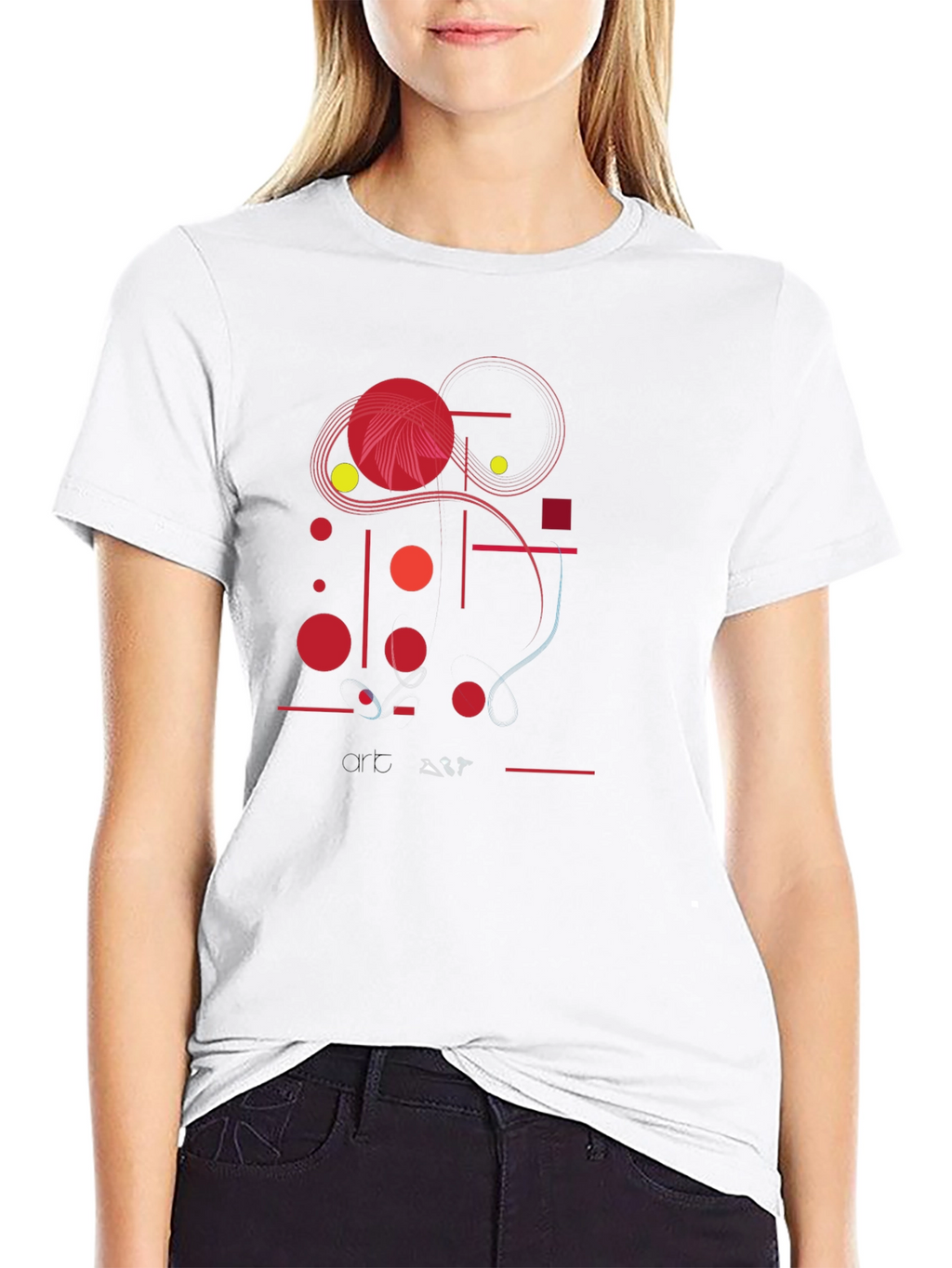 Abstract Graphic Print Black Casual T-Shirt