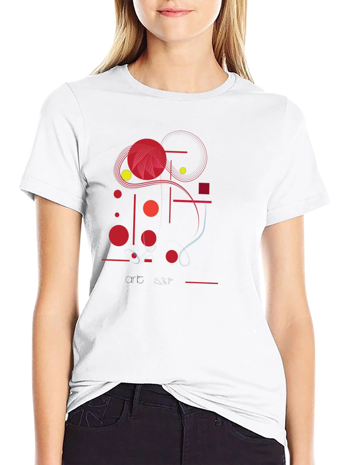 Abstract Graphic Print Black Casual T-Shirt