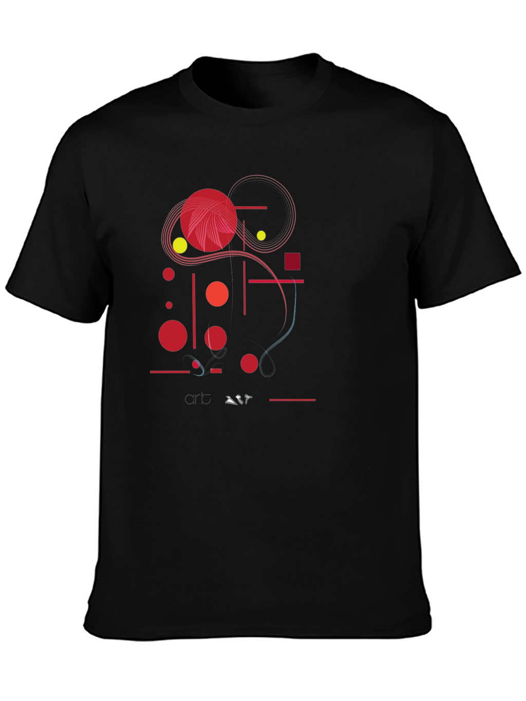 Abstract Graphic Print Black Casual T-Shirt