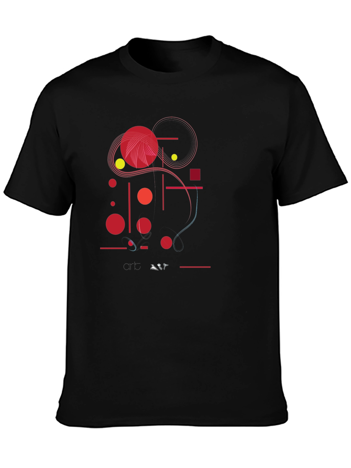 Abstract Graphic Print Black Casual T-Shirt