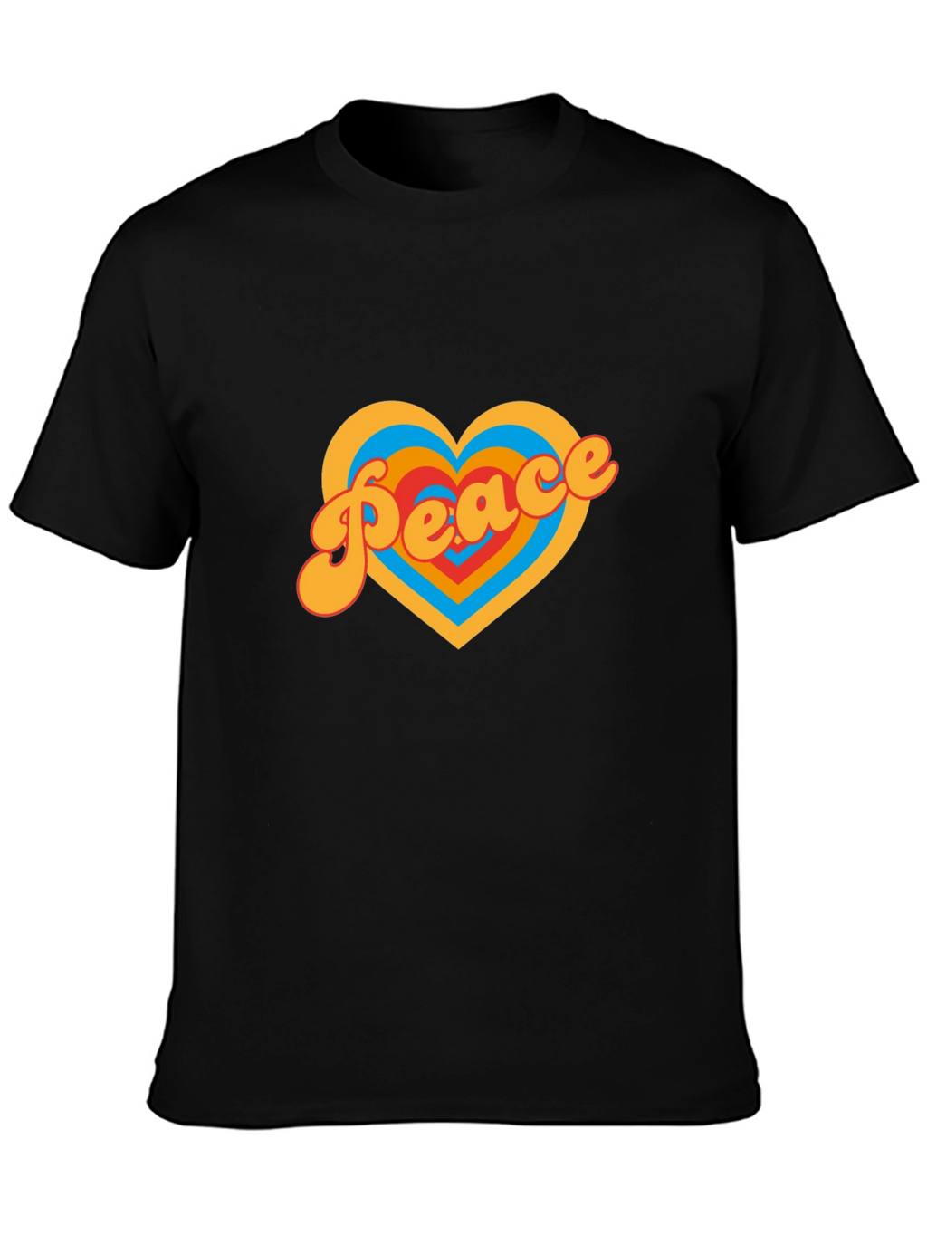 Peace Heart Graphic Tee - Retro Style Shirt