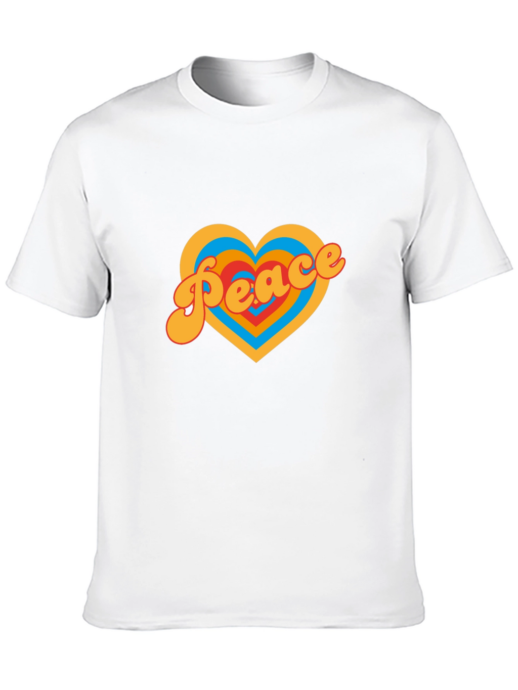 Peace Heart Graphic Tee - Retro Style Shirt