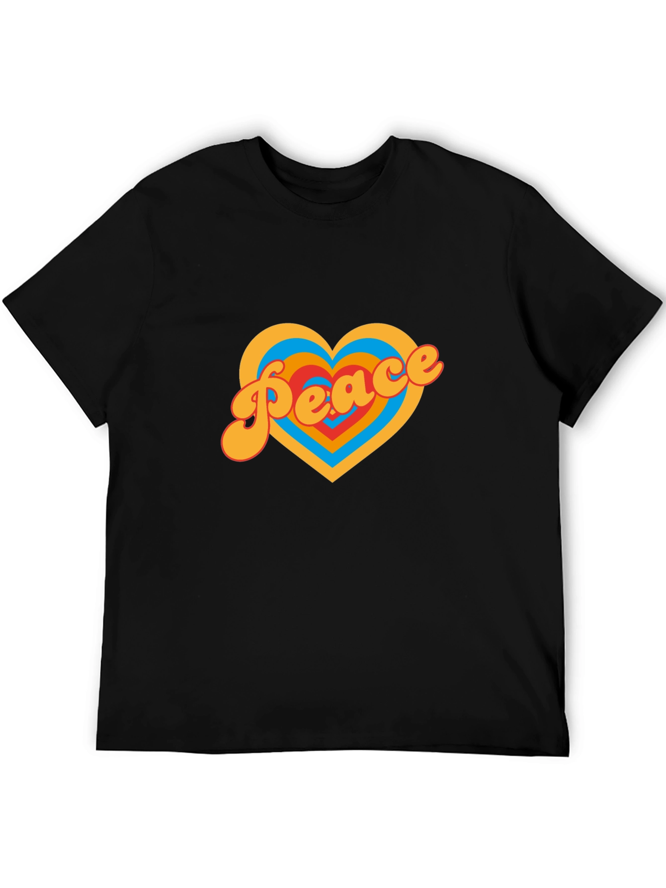 Peace Heart Graphic Tee - Retro Style Shirt