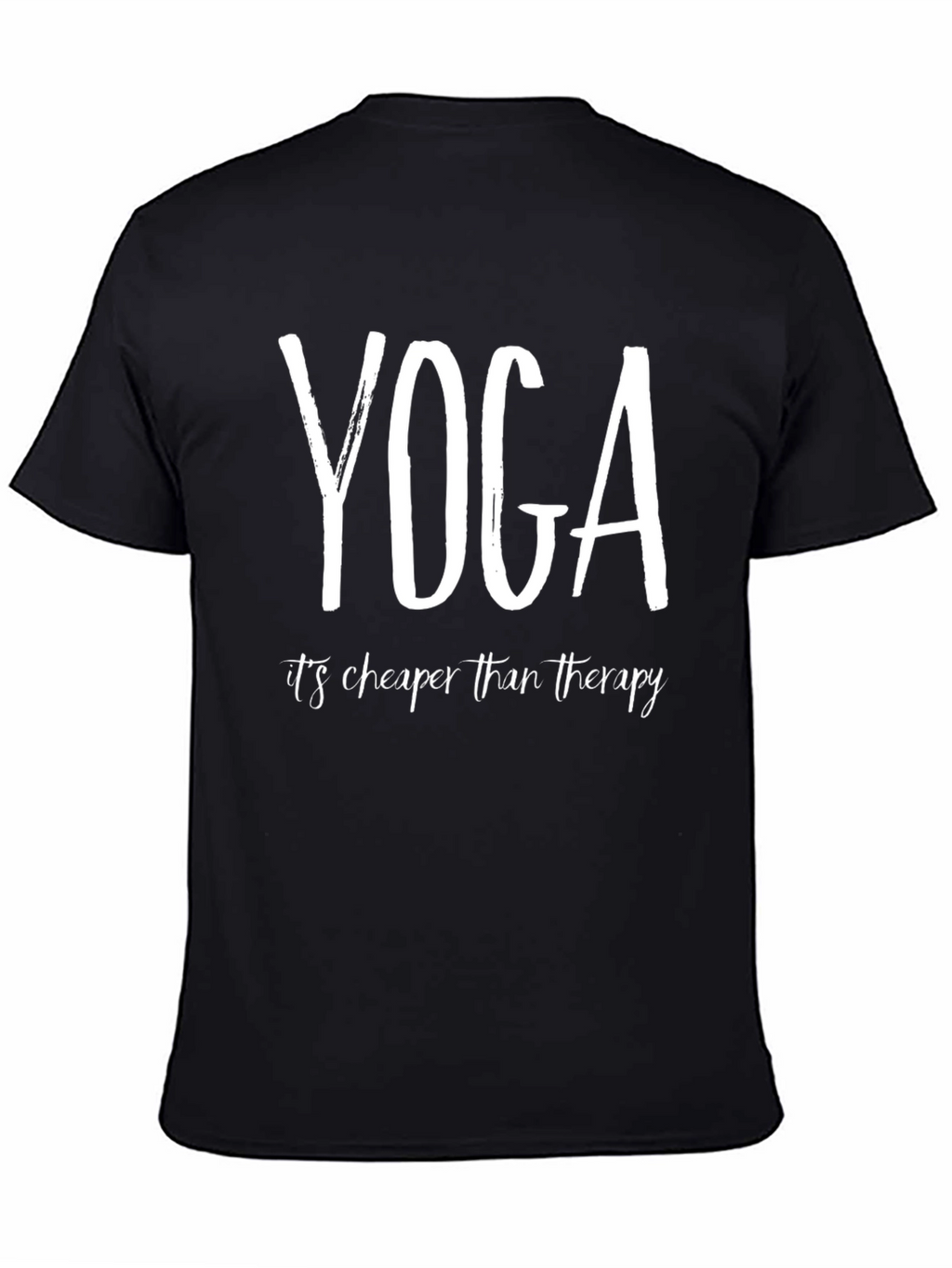 Yoga Cheaper Than Therapy Black T-Shirt