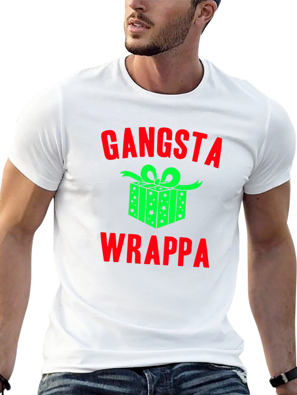 Gangsta Wrappa Christmas Graphic T-Shirt