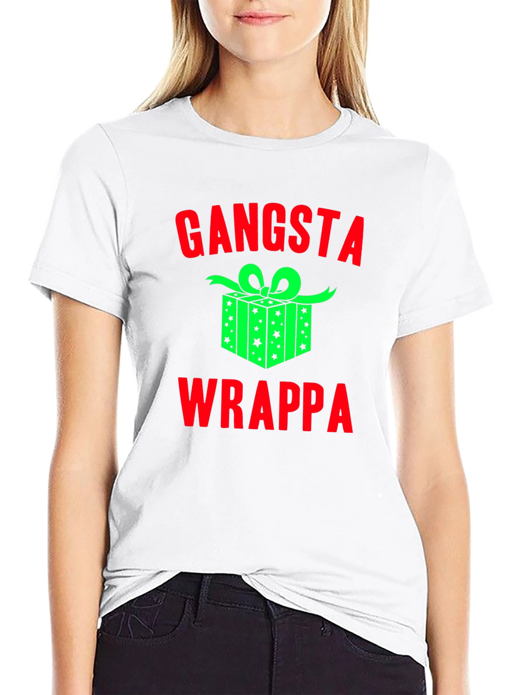 Gangsta Wrappa Christmas Graphic T-Shirt