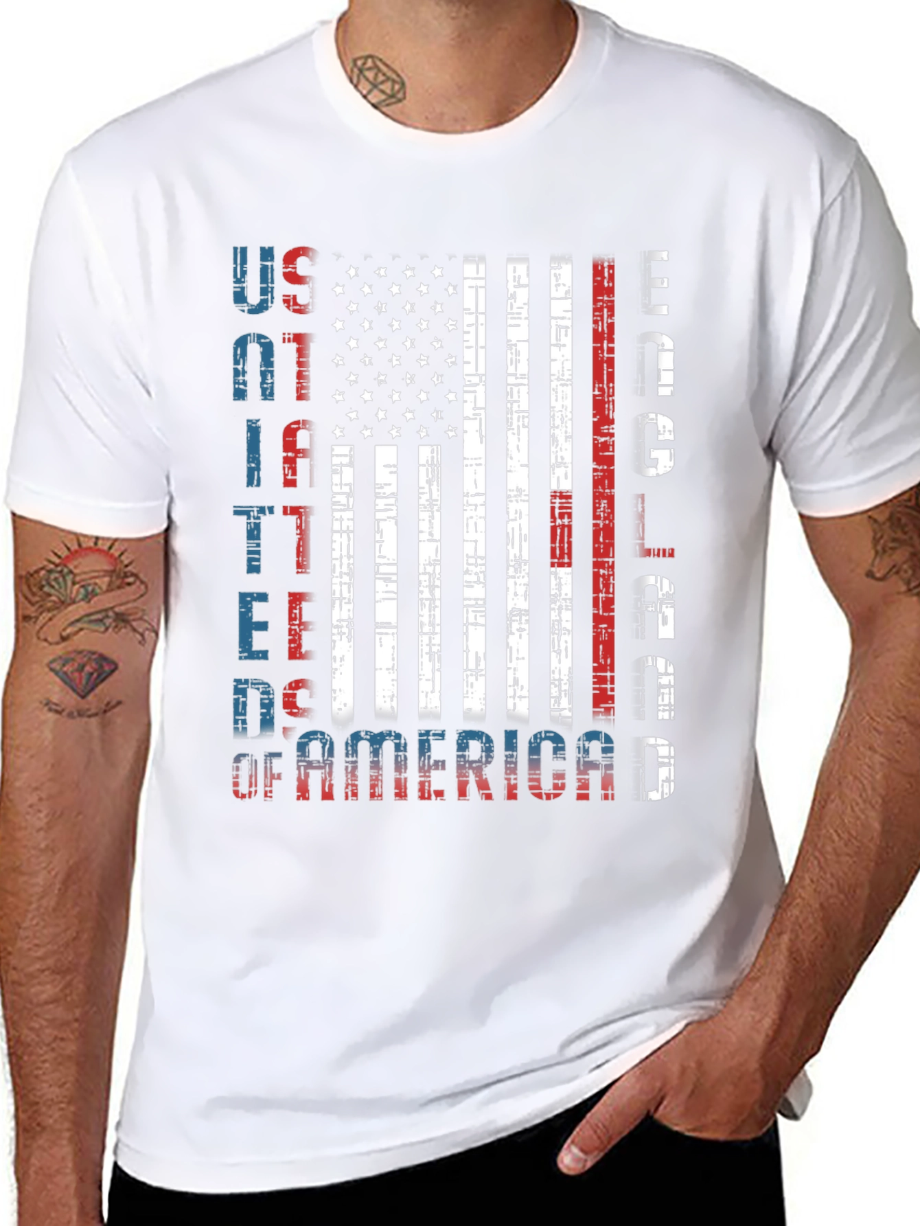 USA Patriotic Flag Graphic Tee