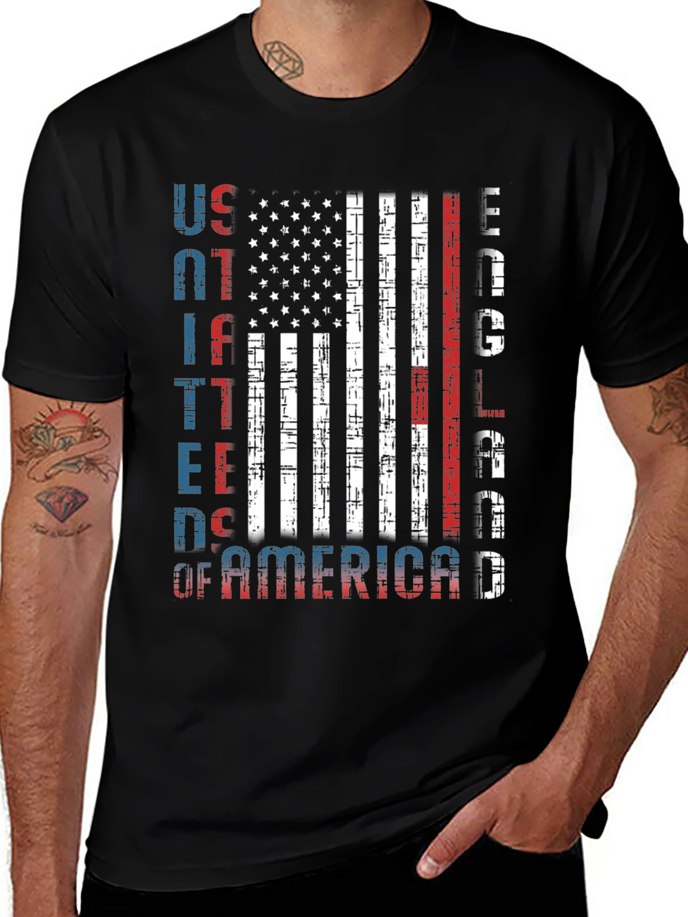 USA Patriotic Flag Graphic Tee