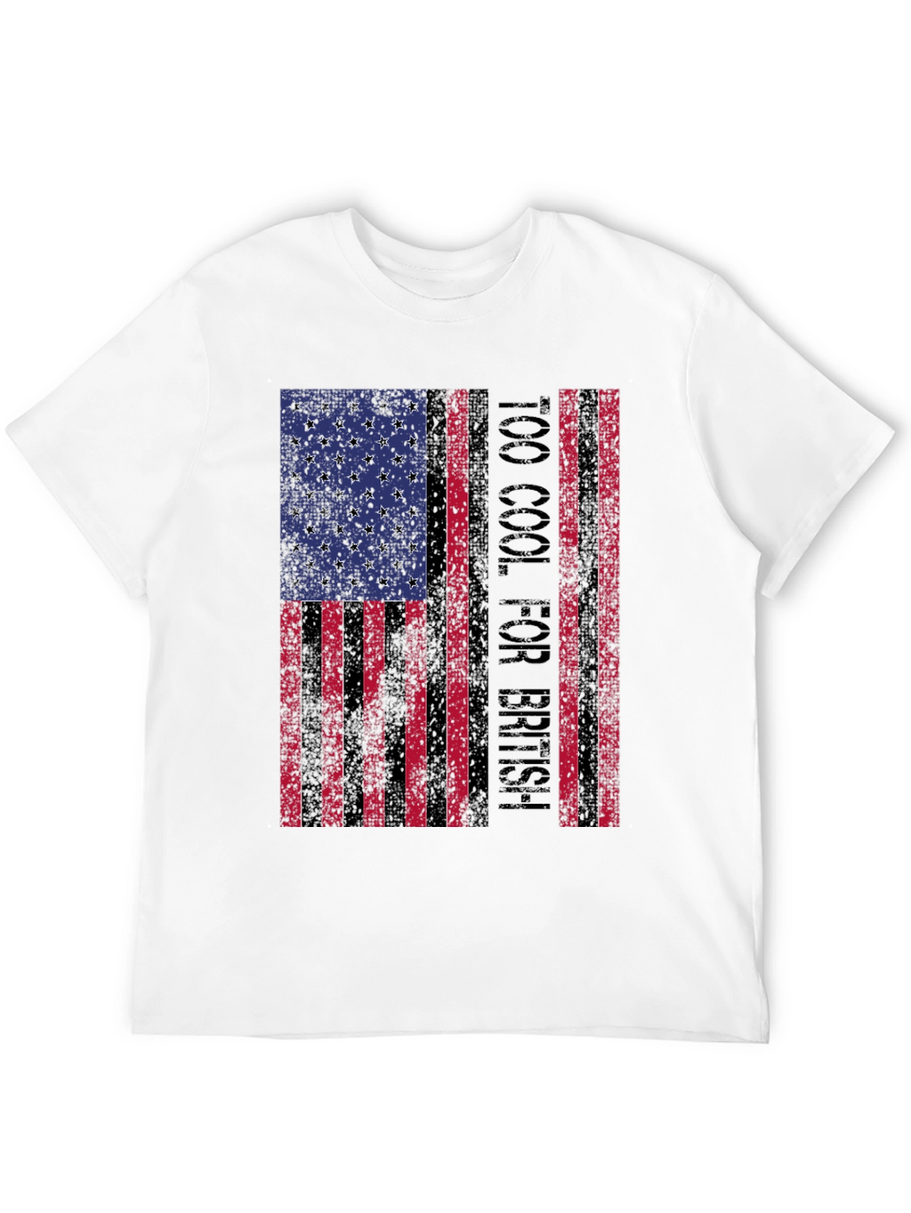 Too Cool for British American Flag Graphic Tee