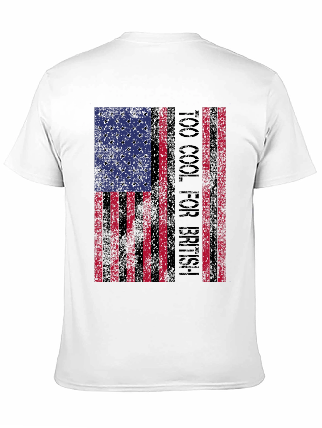 Too Cool for British American Flag Graphic Tee