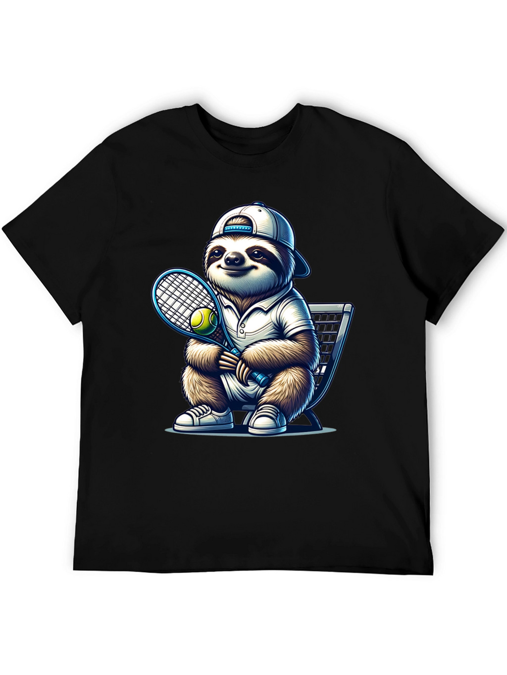 Sloth Tennis T-Shirt - Funny Animal Tee