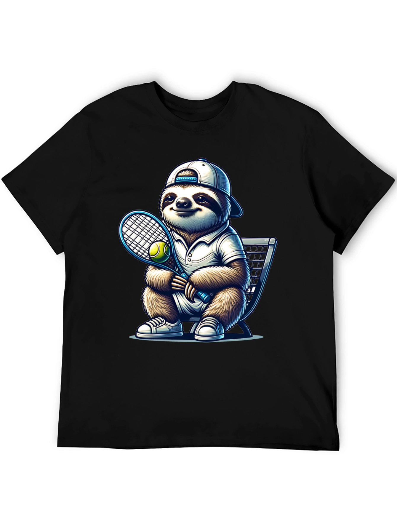 Sloth Tennis T-Shirt - Funny Animal Tee