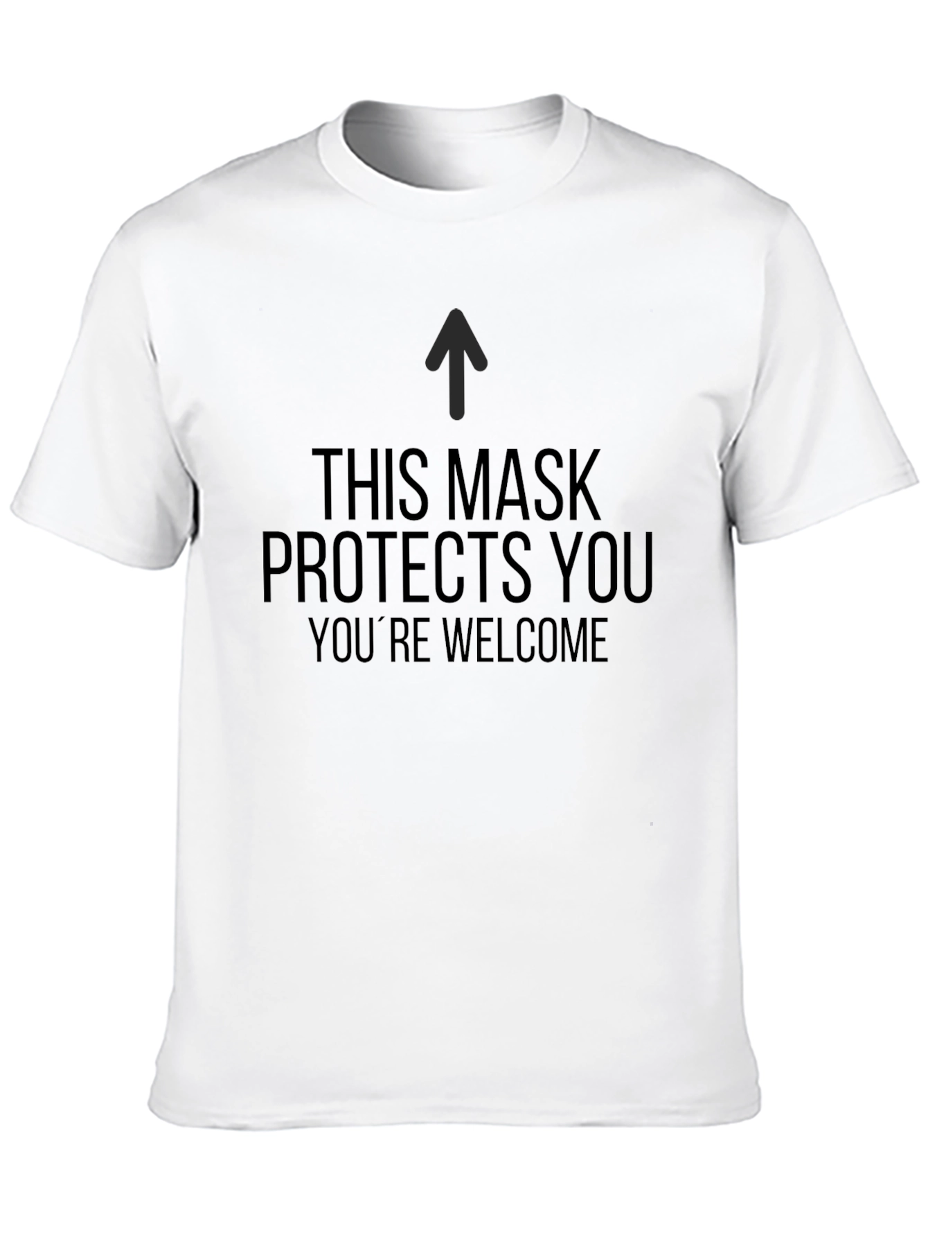 Masks Protect You T-Shirt - Black Crew Neck