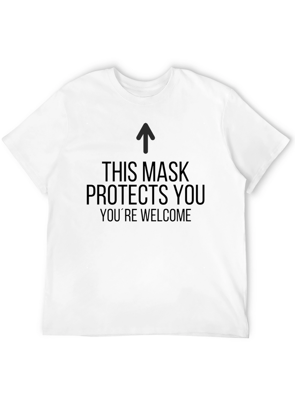 Masks Protect You T-Shirt - Black Crew Neck