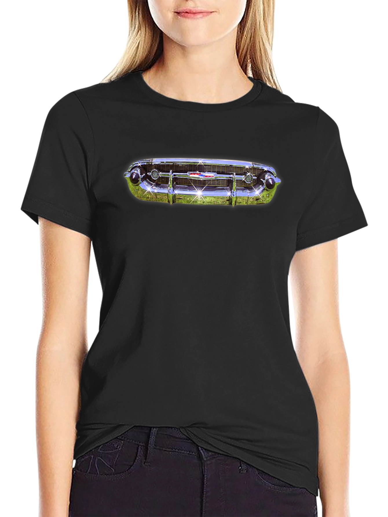 Classic Car Grill T-Shirt - Vintage Chevy Front