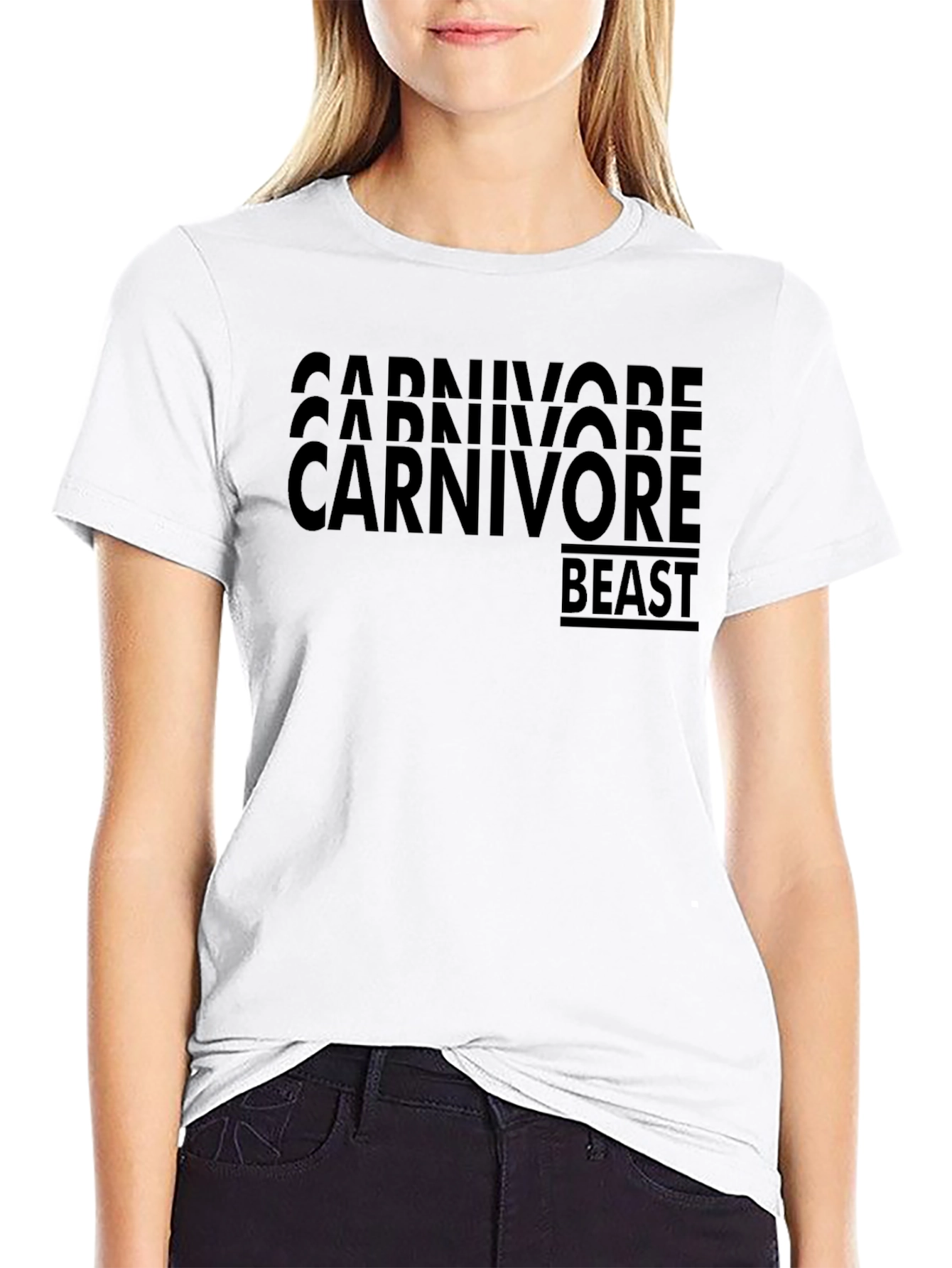 Carnivore Beast Graphic T-Shirt - Black