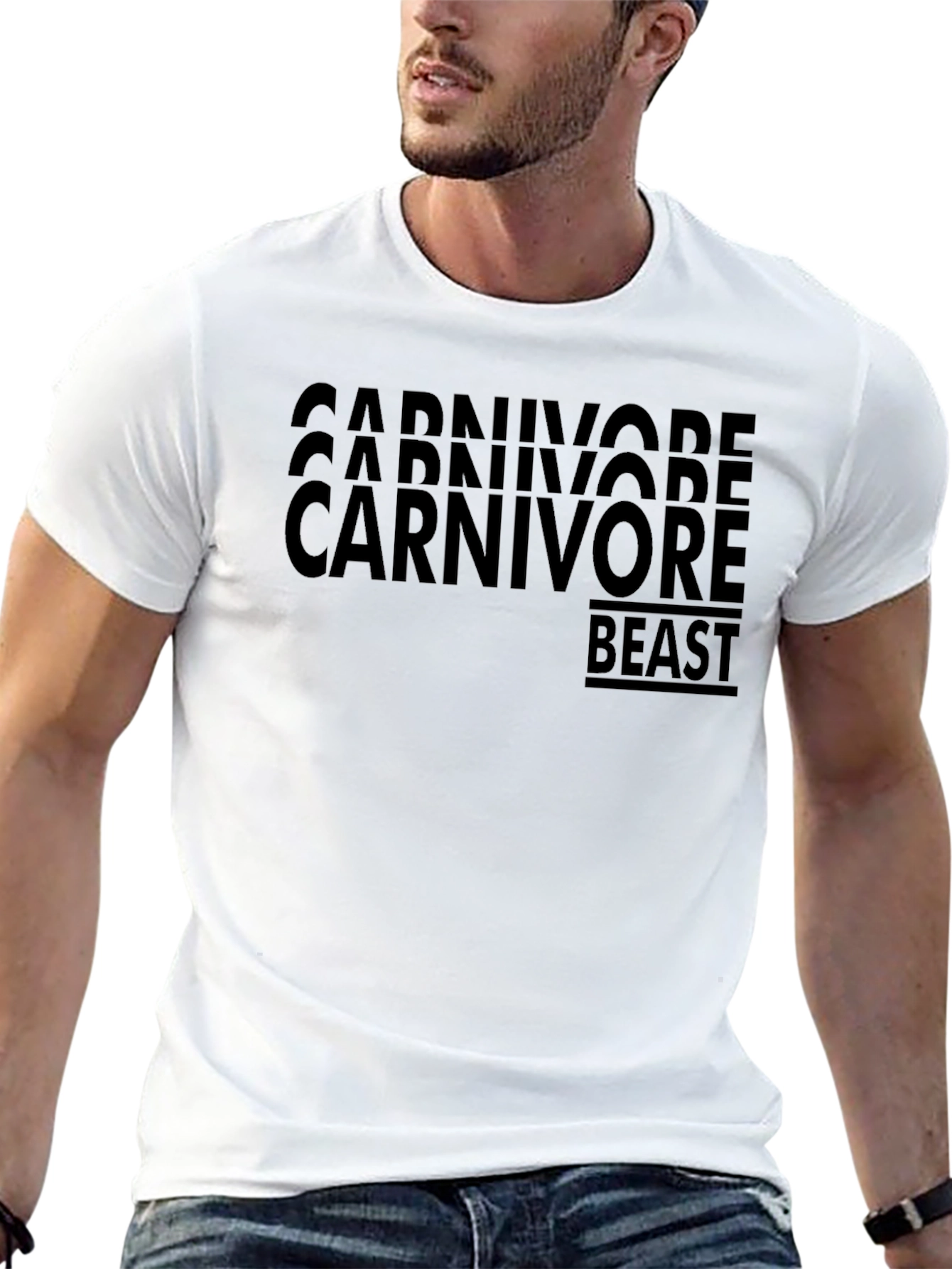 Carnivore Beast Graphic T-Shirt - Black