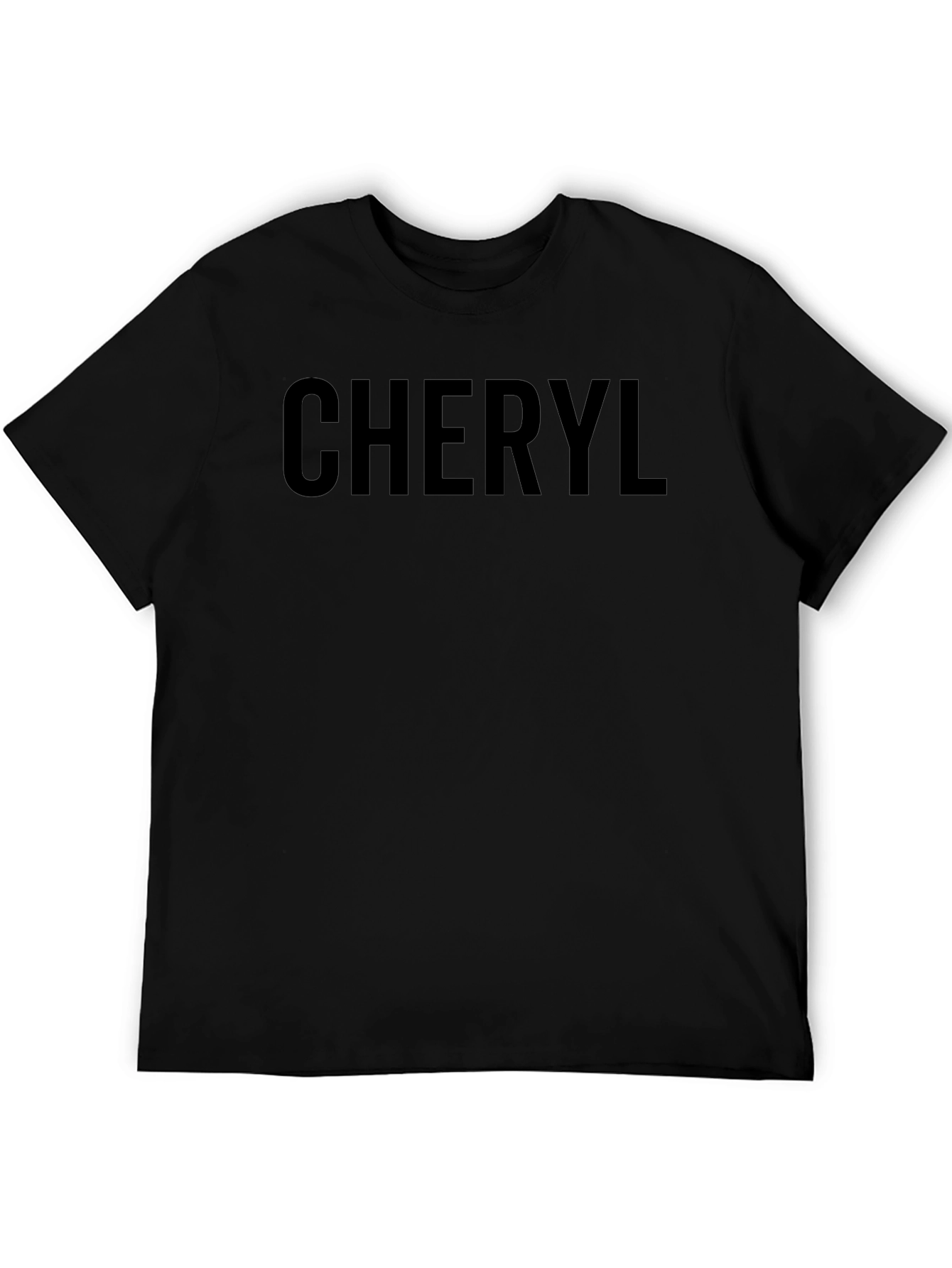 Cheryl Name Tee - Personalized Black T-Shirt