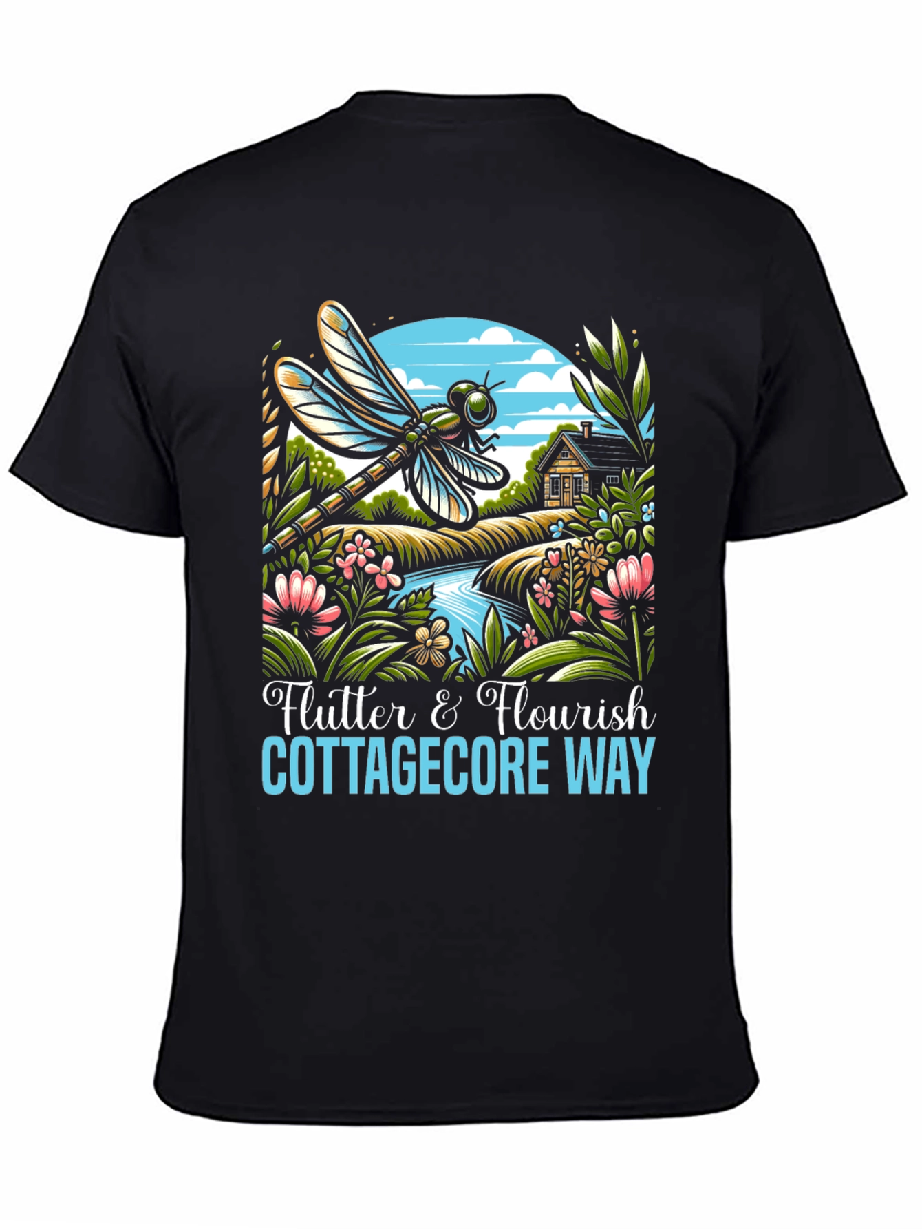 Cottagecore Dragonfly Graphic T-Shirt