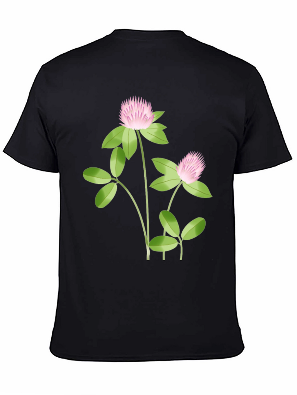 Clover Graphic Tee - Stylish Black Cotton T-Shirt