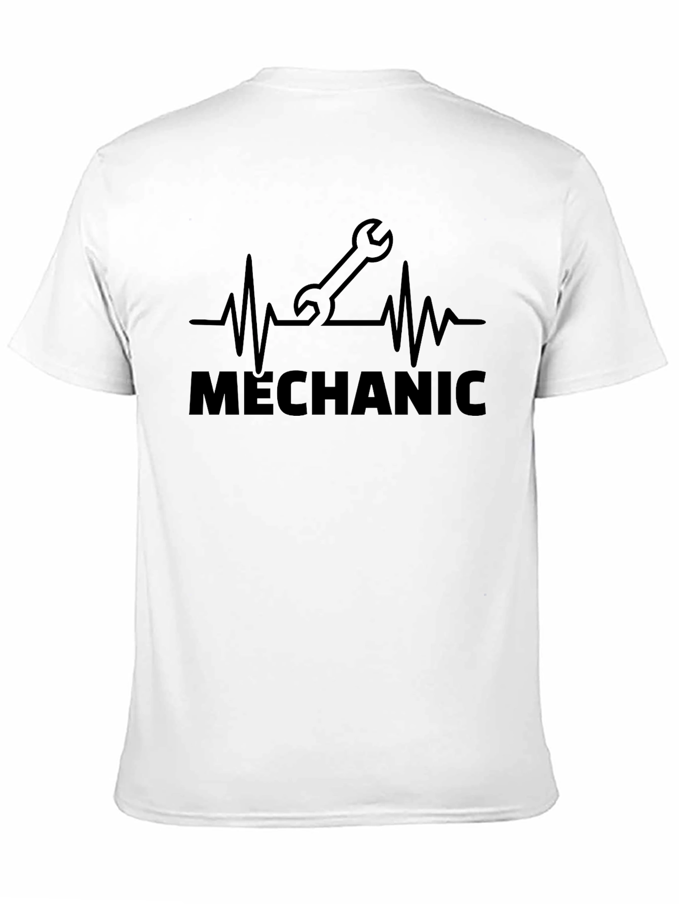 Mechanic Heartbeat Graphic T-Shirt - Black