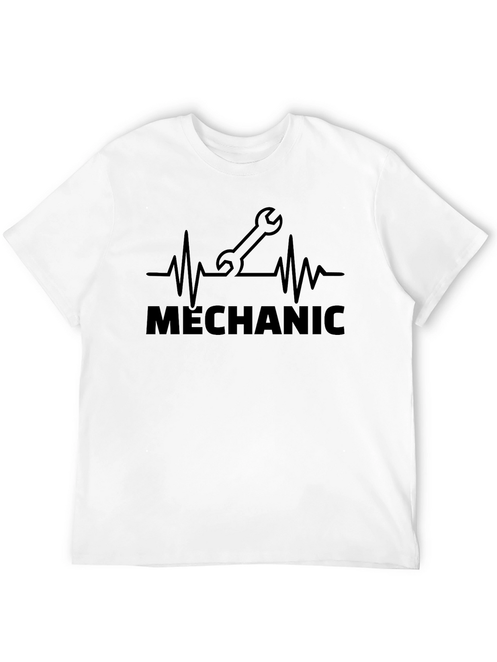 Mechanic Heartbeat Graphic T-Shirt - Black