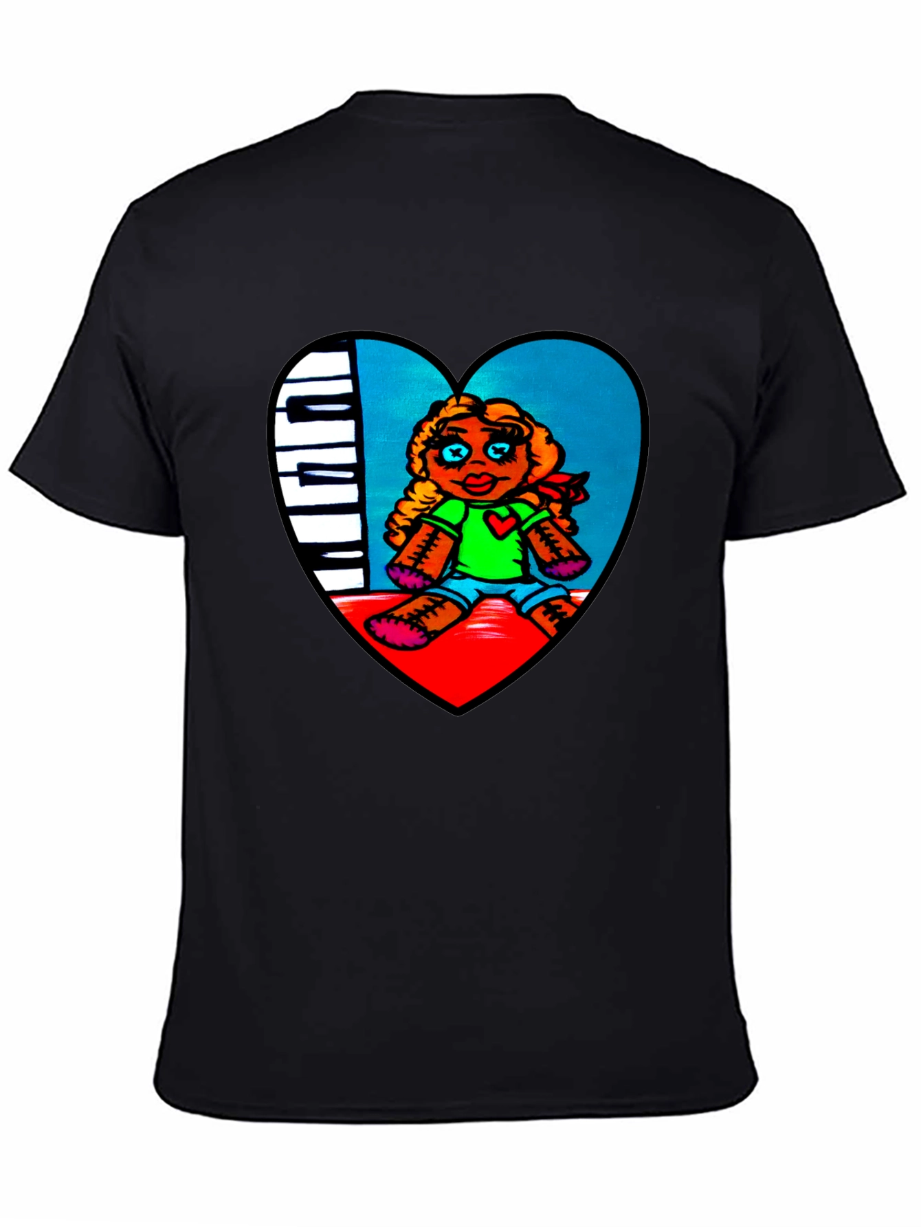Piano Heart Doll Graphic Tee