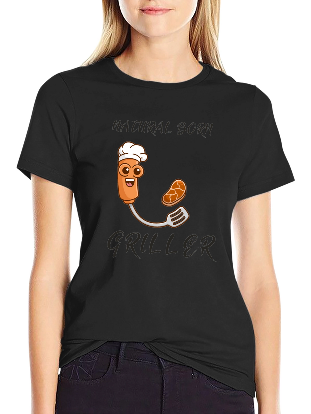 Natural Born Griller T-Shirt - Funny BBQ Design