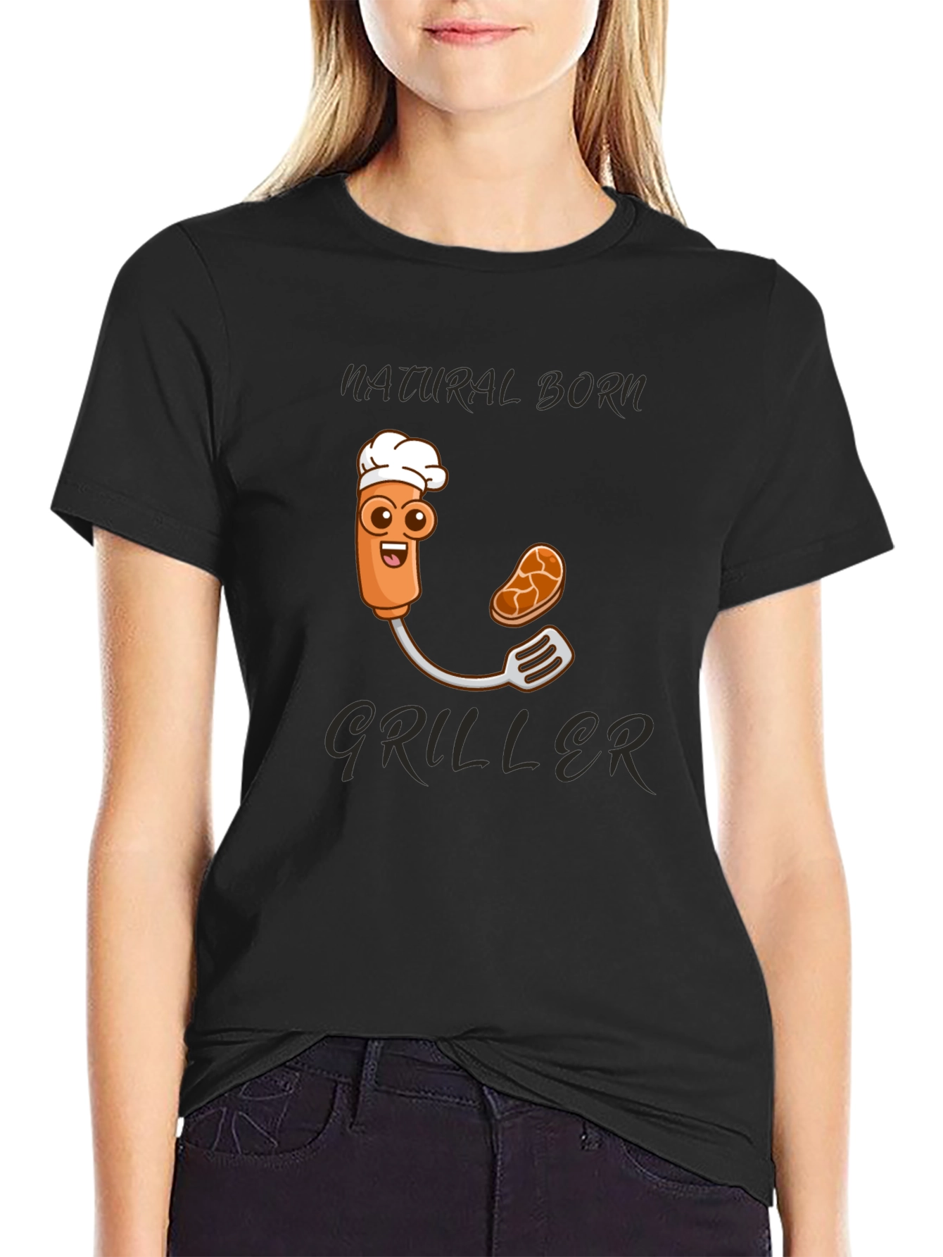 Natural Born Griller T-Shirt - Funny BBQ Design