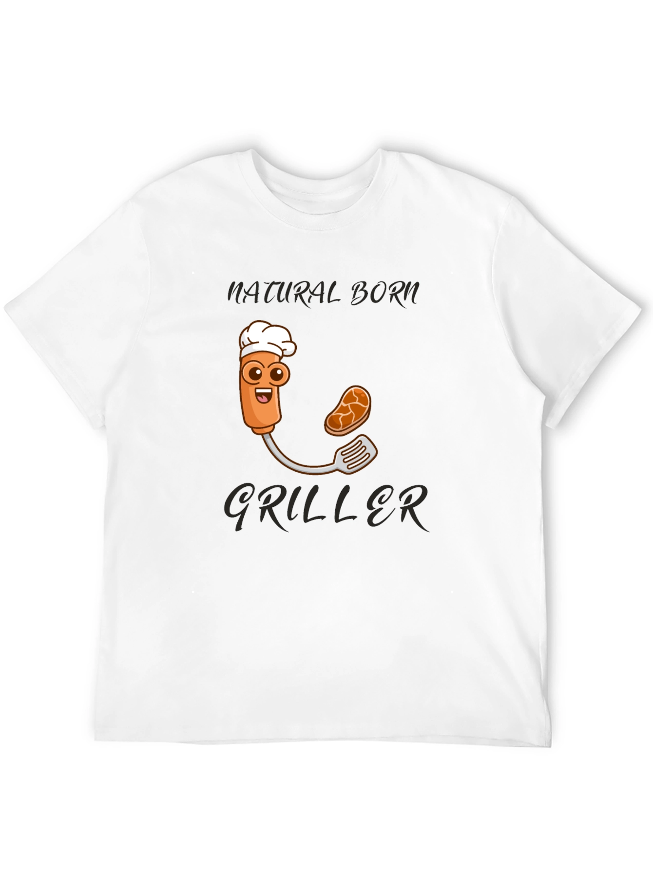 Natural Born Griller T-Shirt - Funny BBQ Design